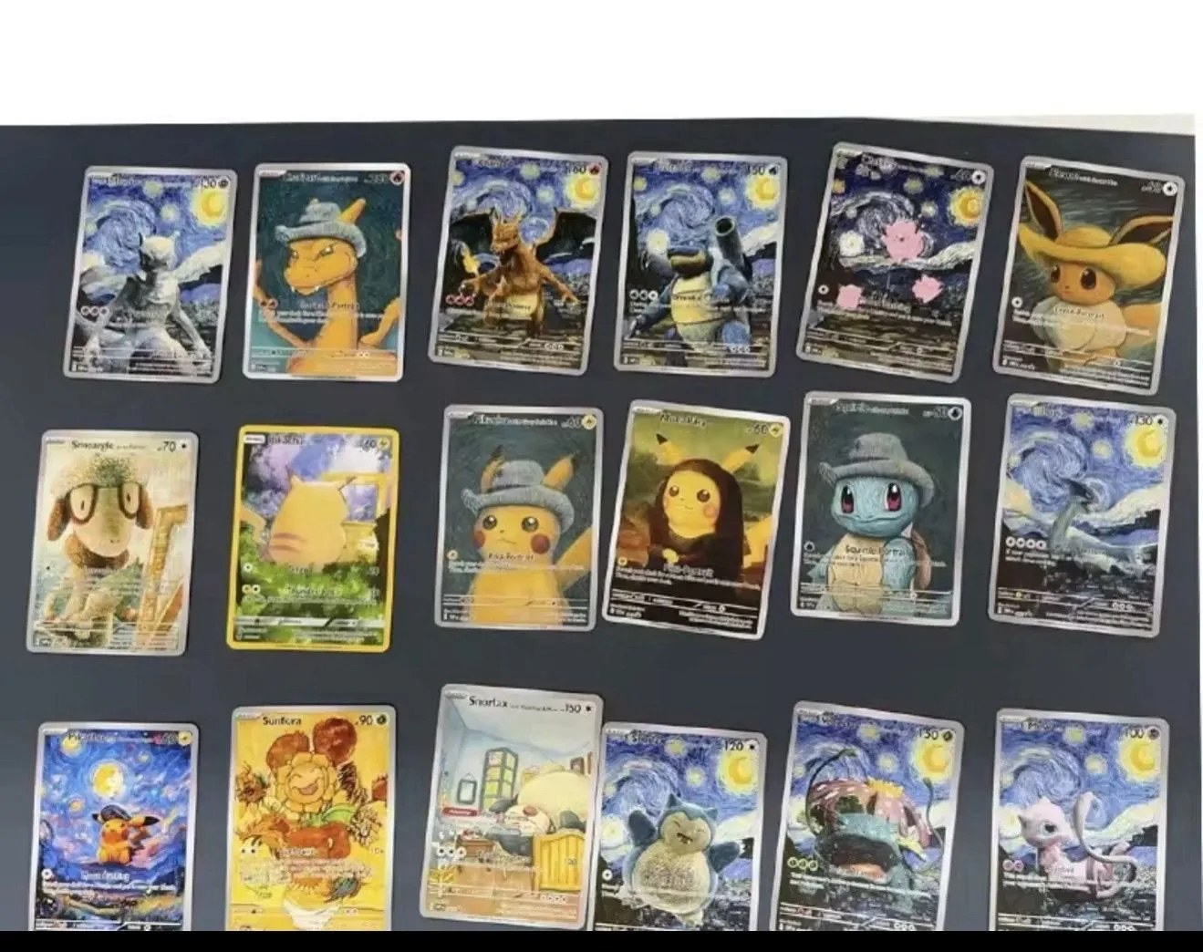 Pokmon Van Gogh Set of EIGHTEEN (18) Custom Art Cards - DIY - Full Set   Whatnot: Shop, Sell, Connect