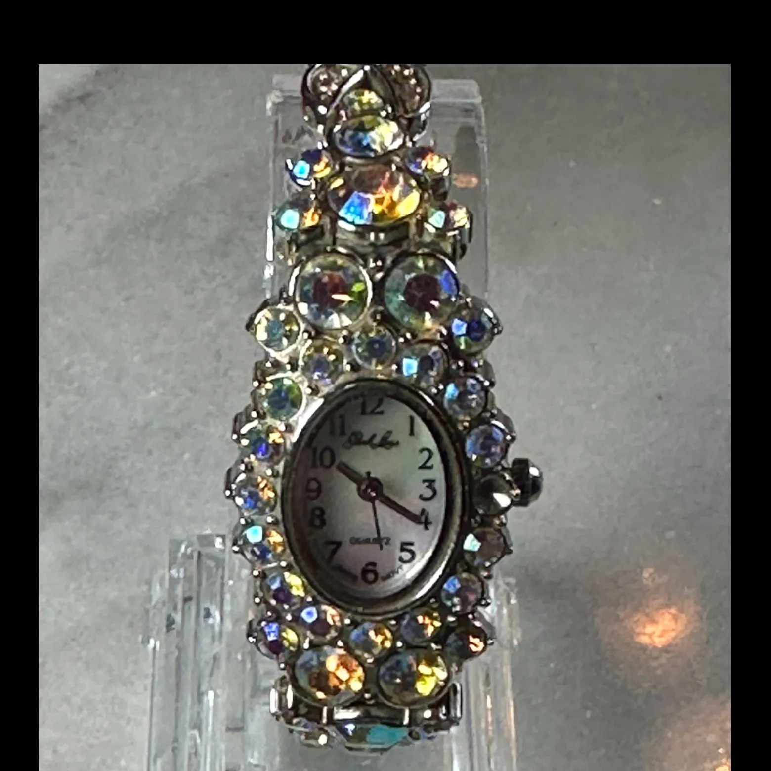 Product image for Park Lane Aurora Borealis AB Rhinestone Faux Diamond Quartz Watch