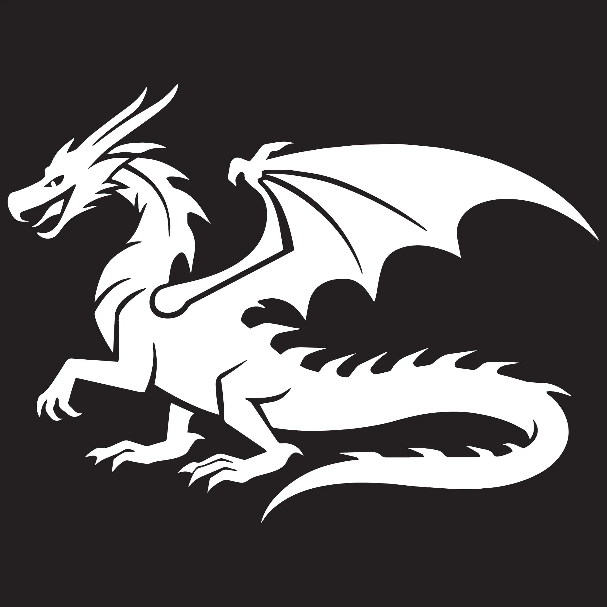 Product image for 6" Curious Medieval Dragon Vinyl Decal