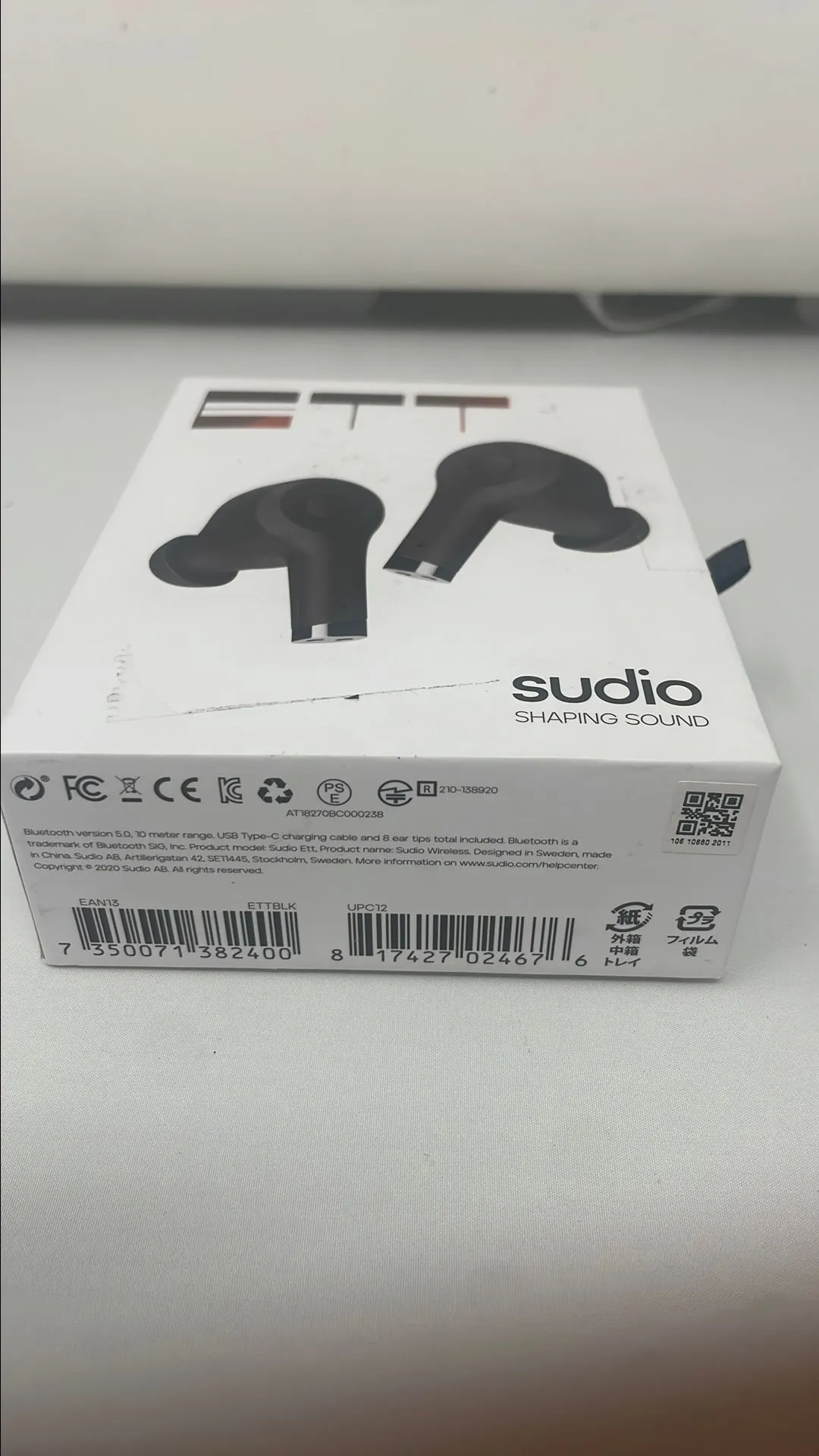 Product image for sudio ETT True Wireless earphones with Active Noise Cancelling wireless charging