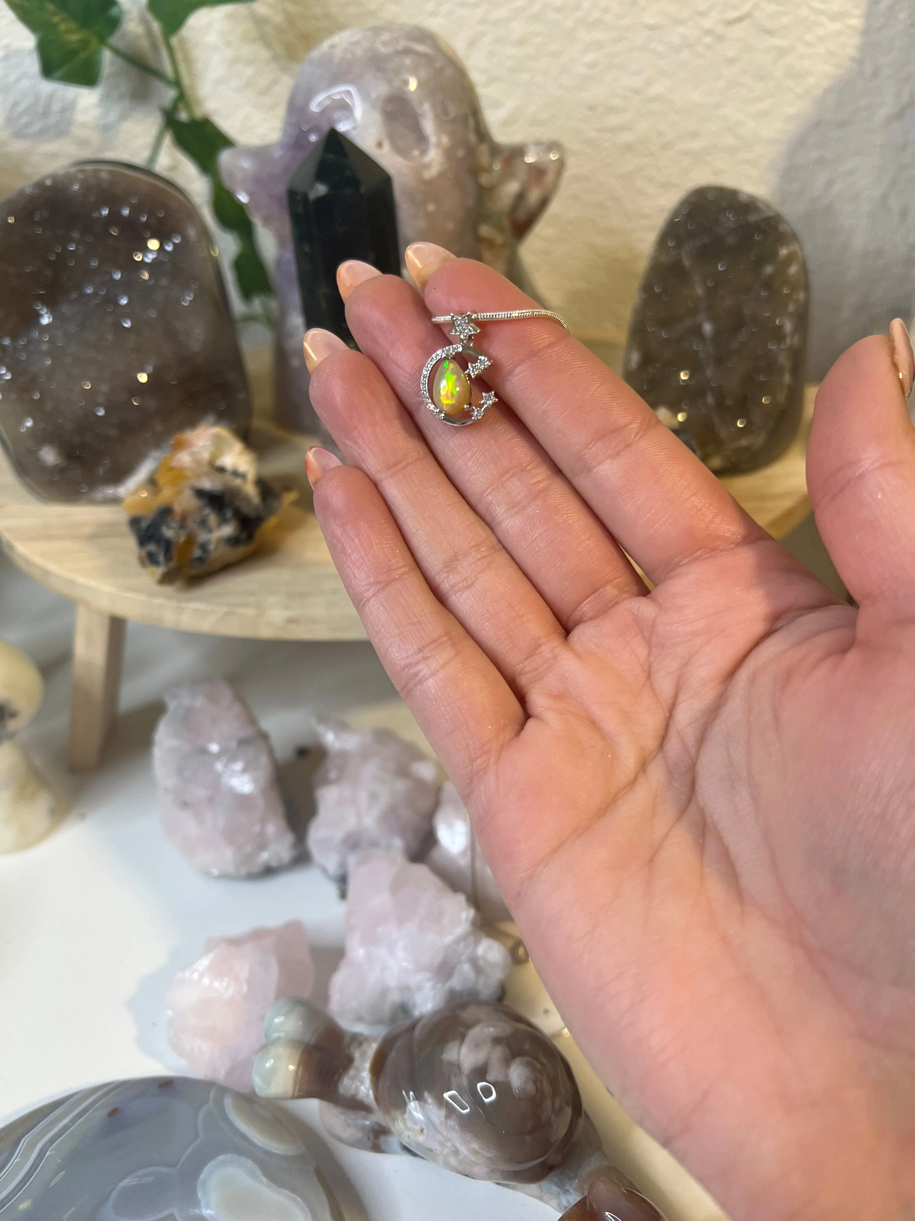 Product image for Opal Moon Necklace 🌙