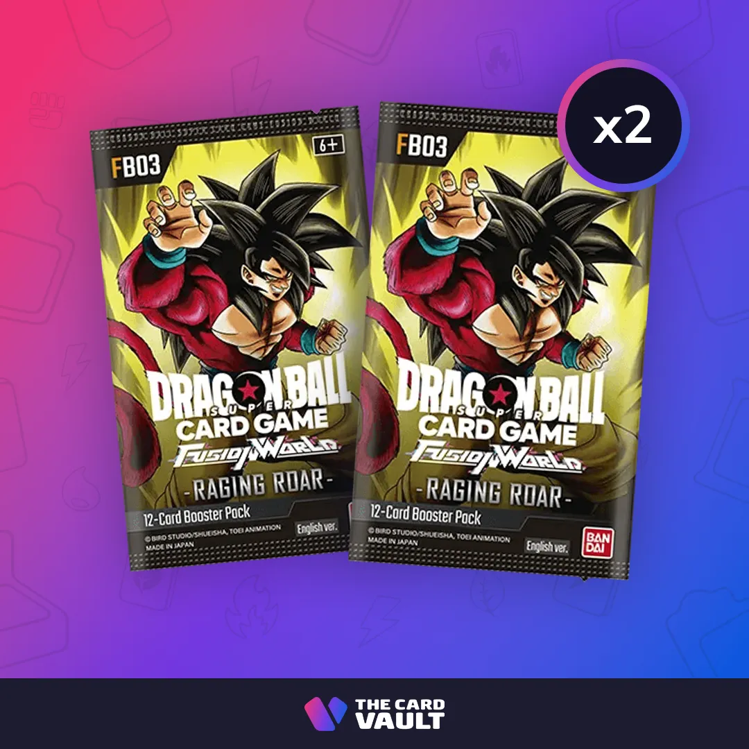 Product image for 2 x Dragon Ball Super CG - Fusion World 03 (DBS-FB03) - Raging Roar - Booster Pack