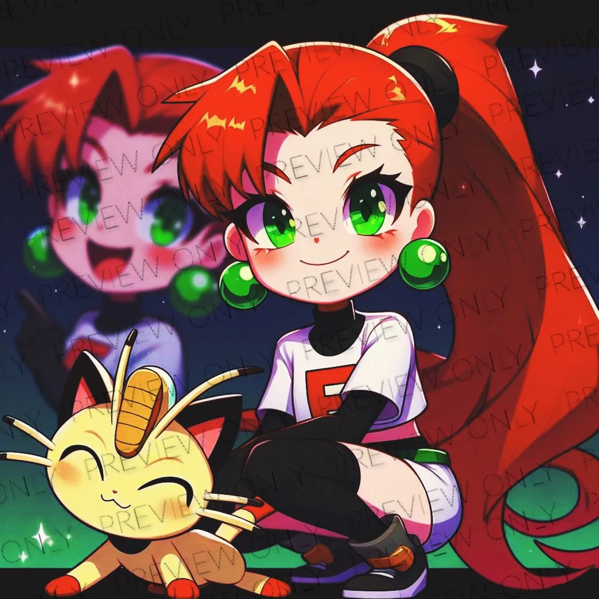 Product image for Custom RGB Light Up Jessie and Meowth, That’s Right! Play Mat