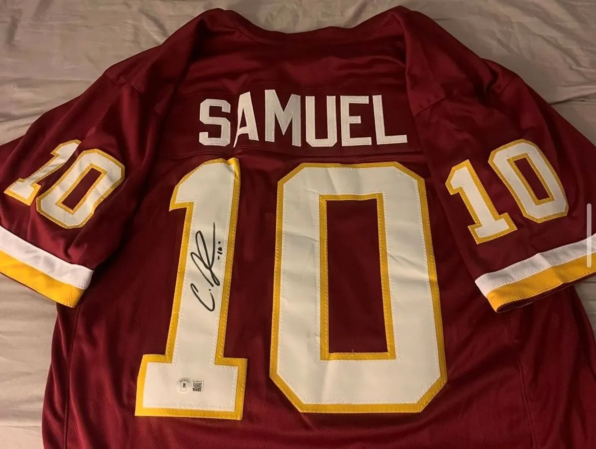Product image for Curtis Samuel Autographed Custom Jersey(Beckett) - Washington