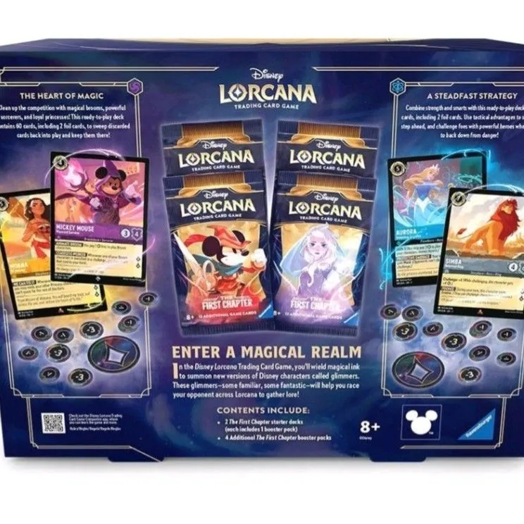 Product image for Disney Lorcana First Chapter Bundle Gift Box  2 Play Decks and 6 Booster Packs