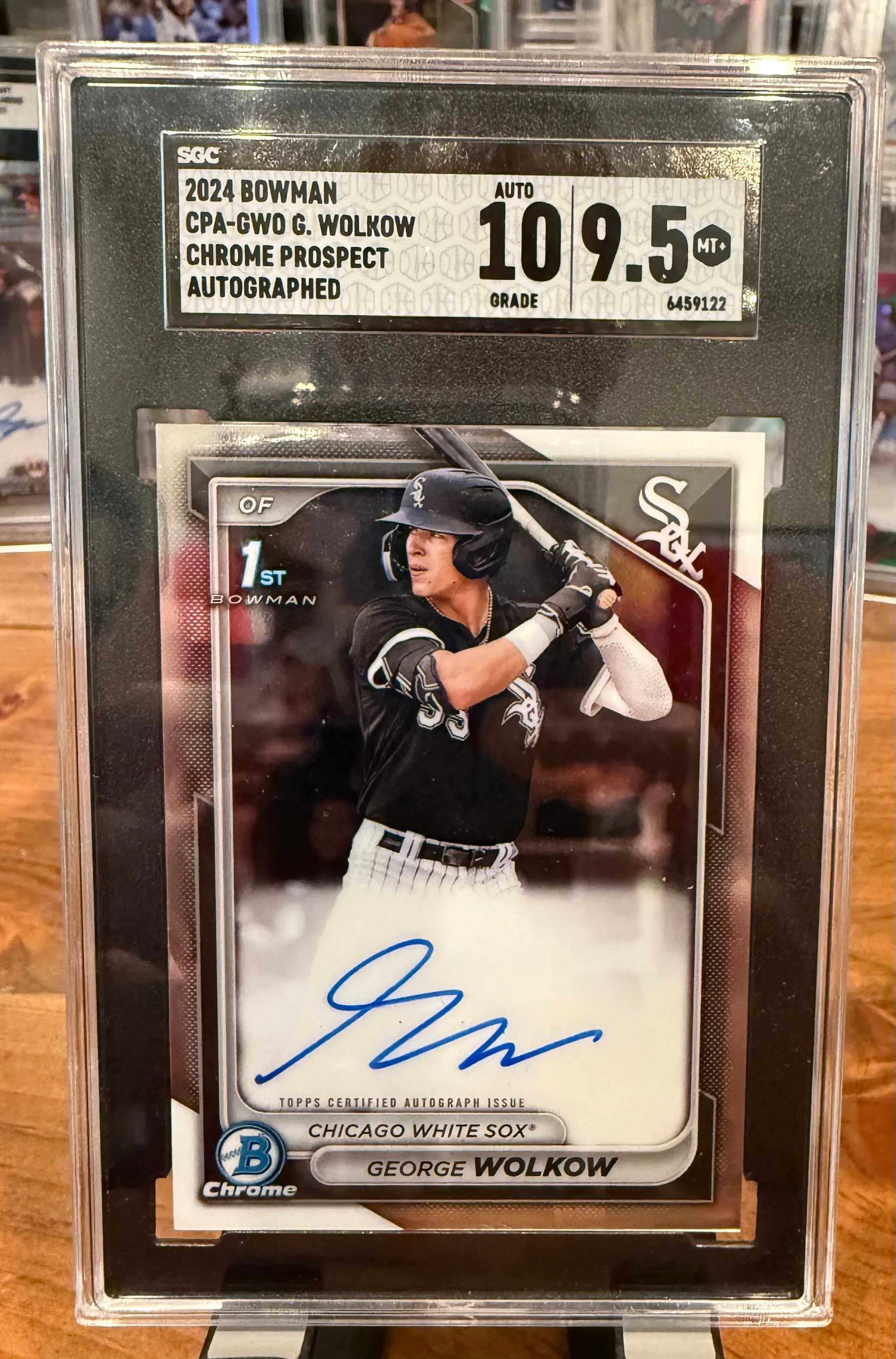 Product image for 2024 Bowman George Wolkow 1st Auto SGC 10/9.5
