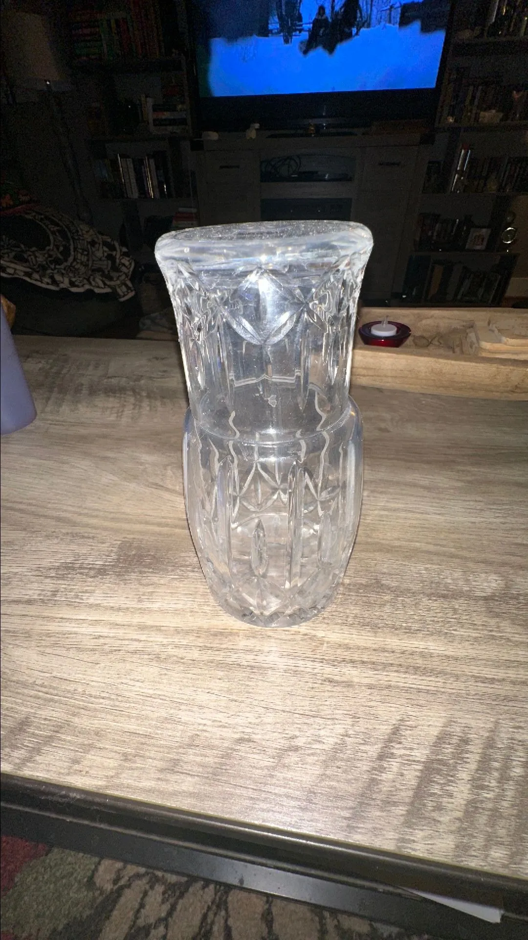 Product image for Vintage Block Cut Crystal Tumble-up Decanter and Glass