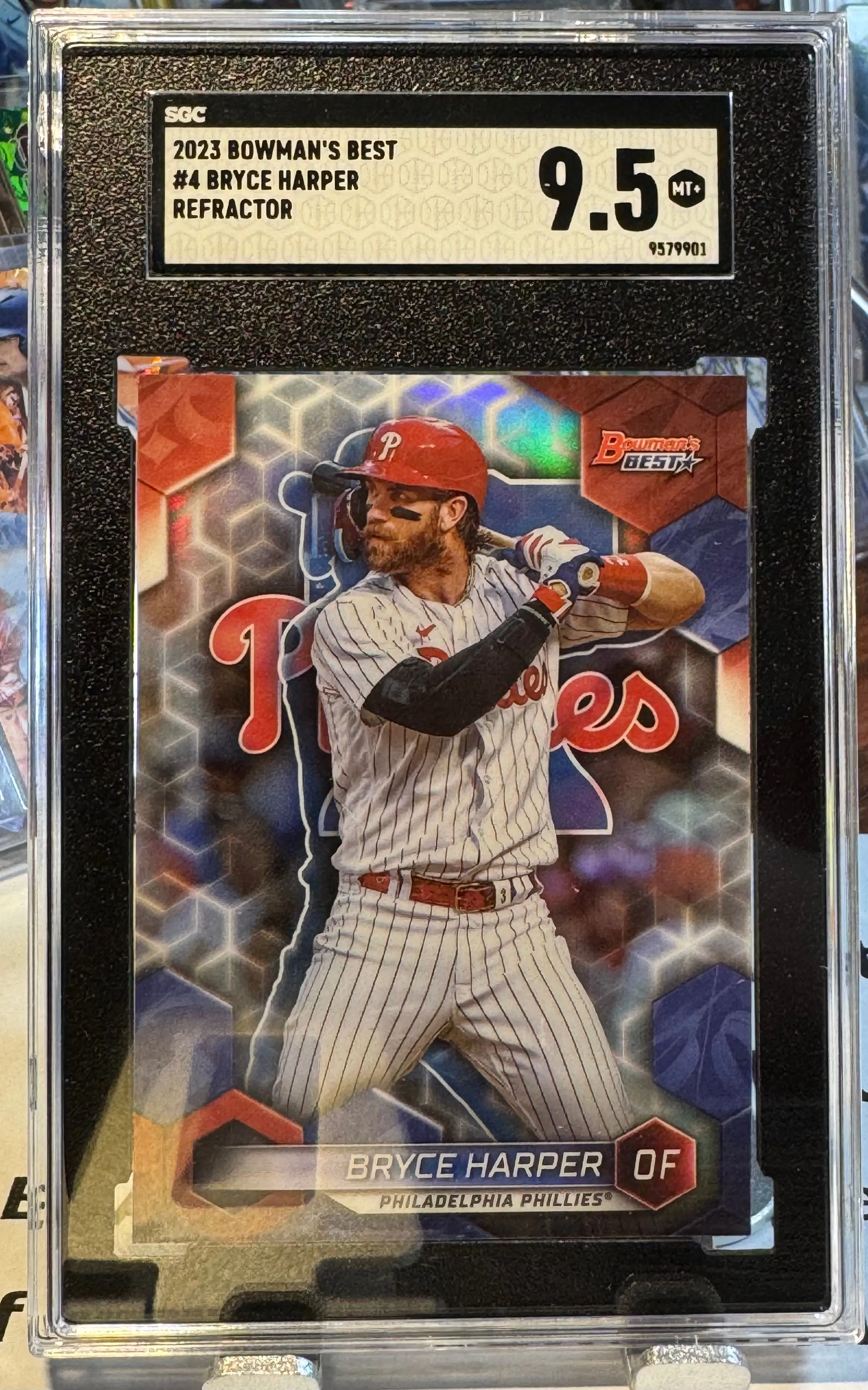 Product image for 2023 Bowman'S Best Bryce Harper SGC Refractor 9.5