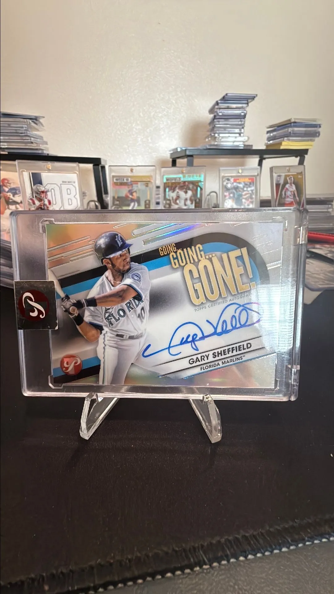 Product image for Gary Sheffield Going Going Gone Topps Pristine Auto /75