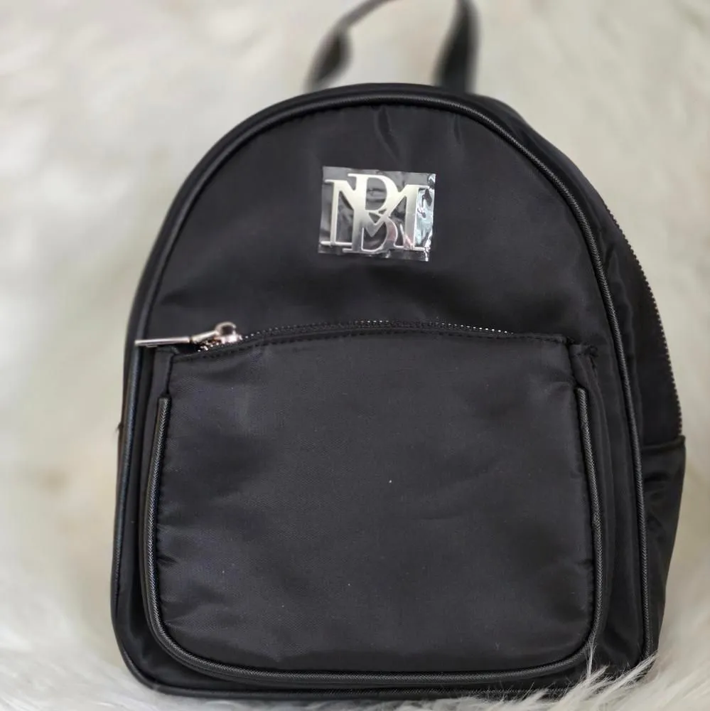 Product image for Badgley Mischka Black Backpack with Silver Logo