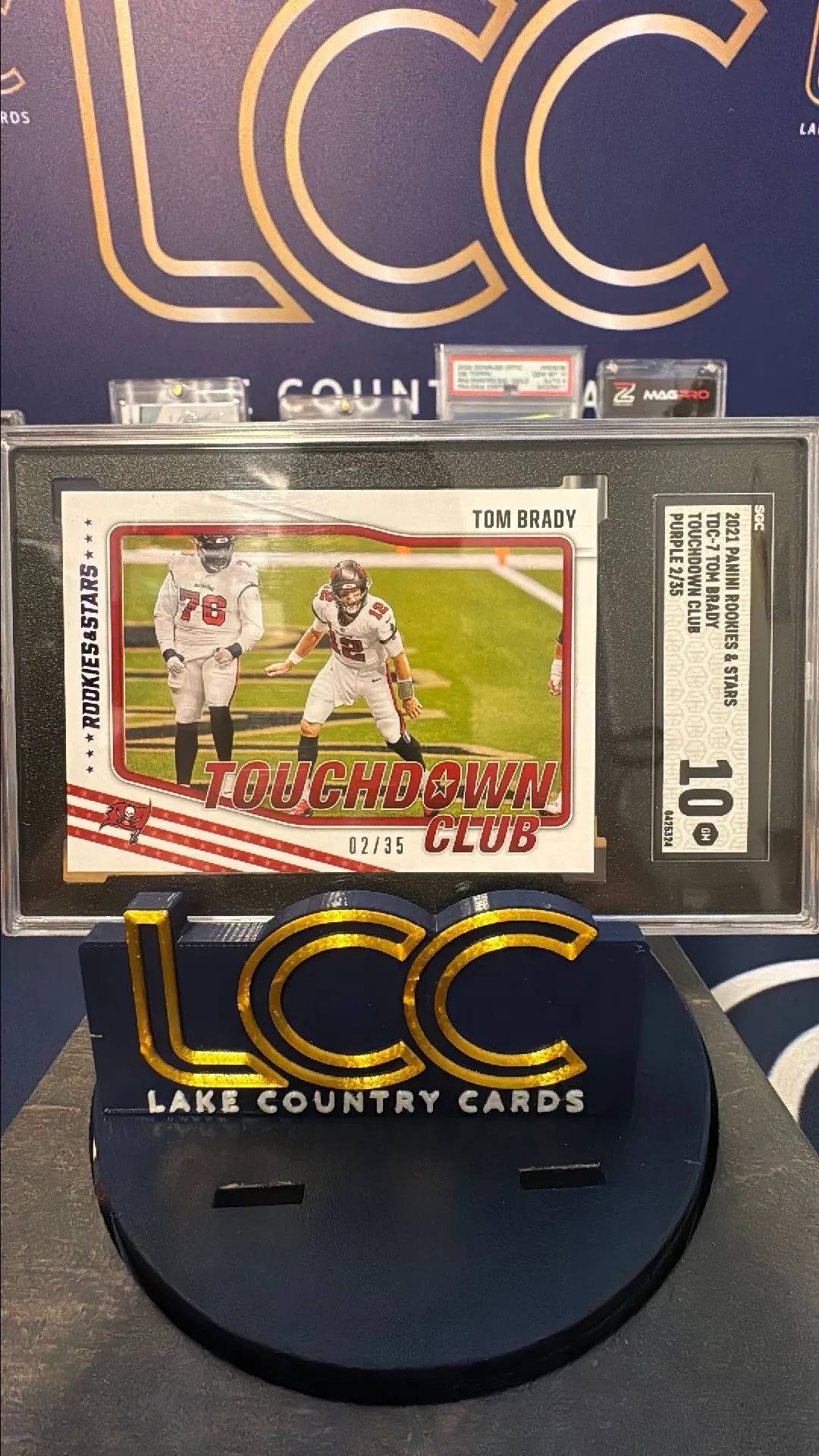 Product image for 2021 Rookies & Stars Tom Brady Touchdown Club 2/35 SGC 10