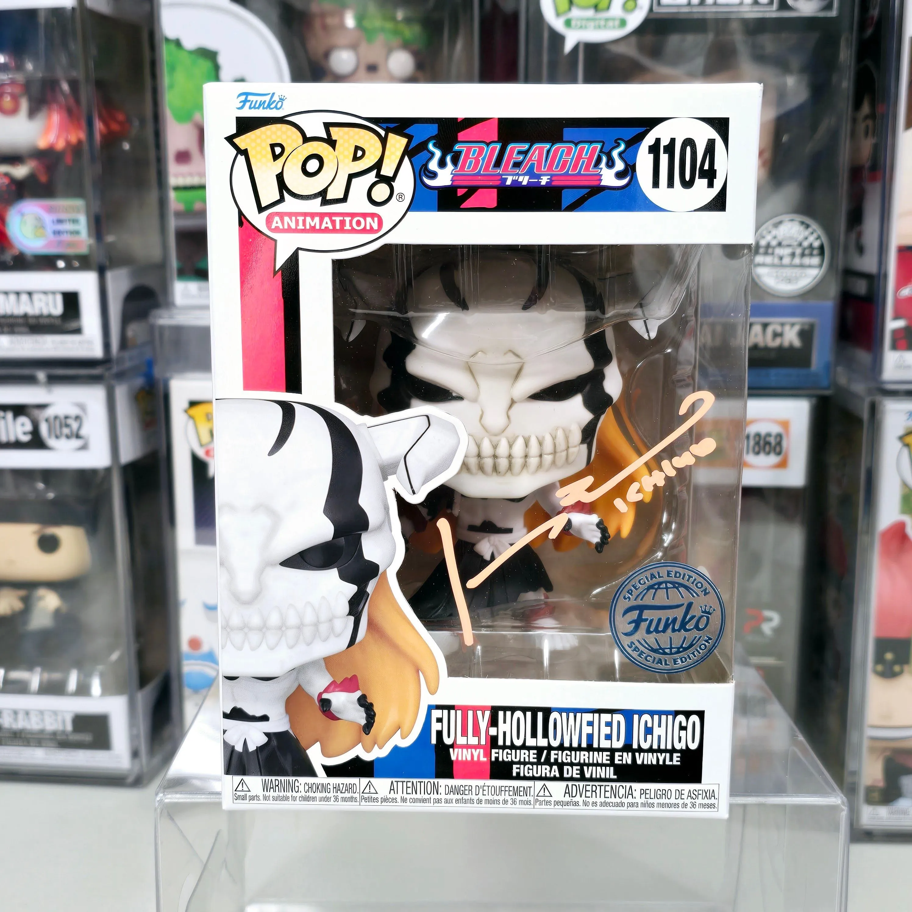 Product image for Bleach Fully-Hollowfied Ichigo Funko 1104 Signed by Johnny Yong Bosch