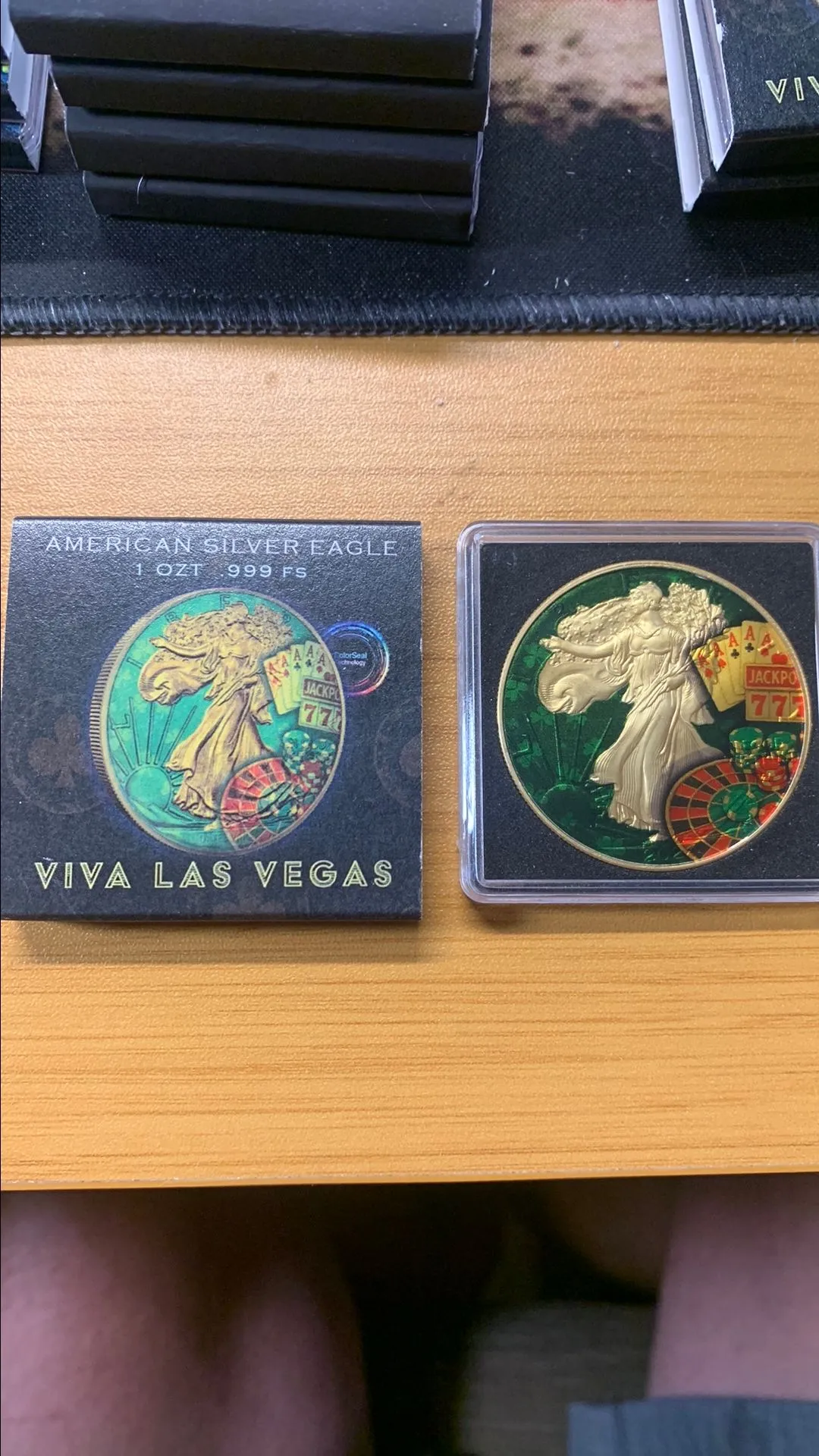 Product image for ONLY 250 MINTED! 2024 1 oz Mexico Libertad VIVA LAS VEGAS  Edition .999 Silver Colorized