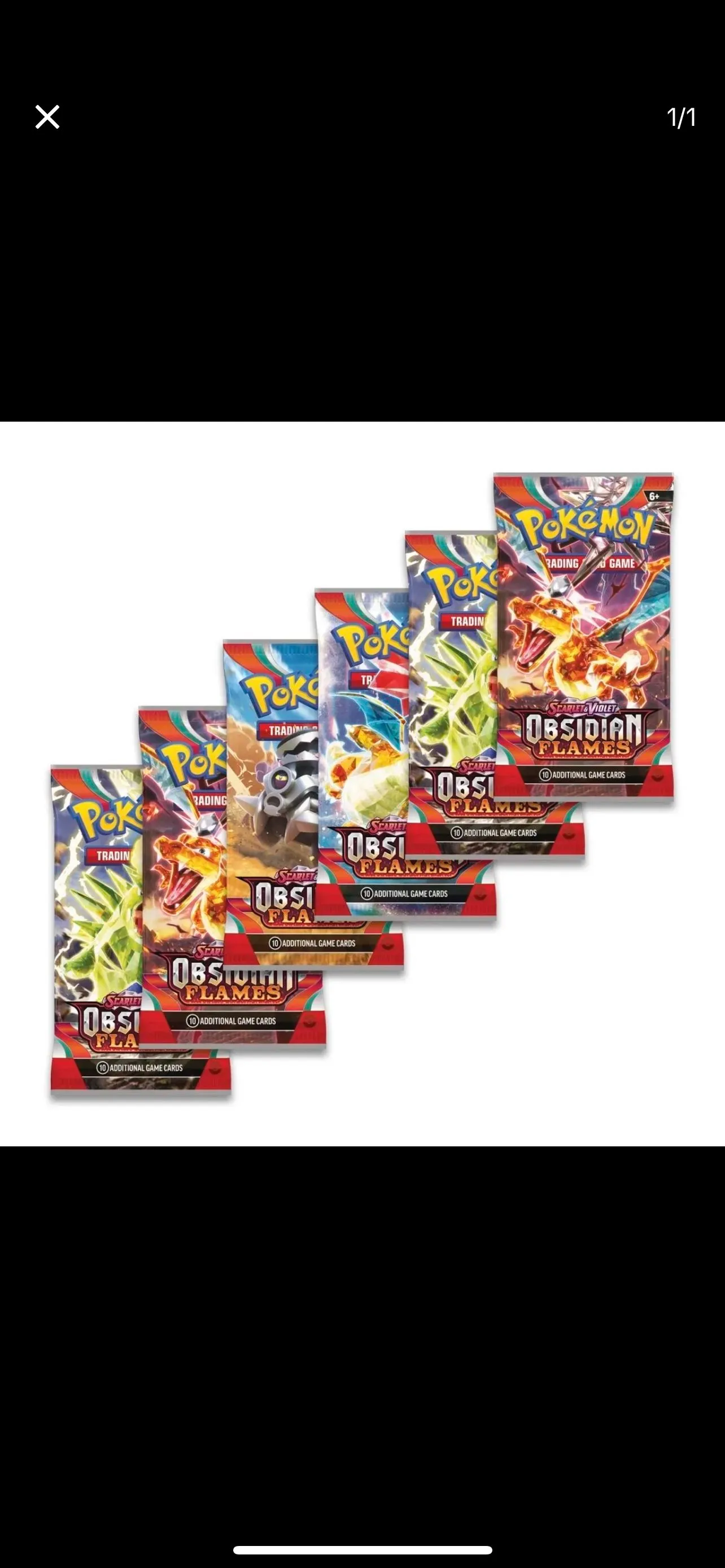 Product image for Booster ~ 1 pack Obsidion Flames (rip or ship)