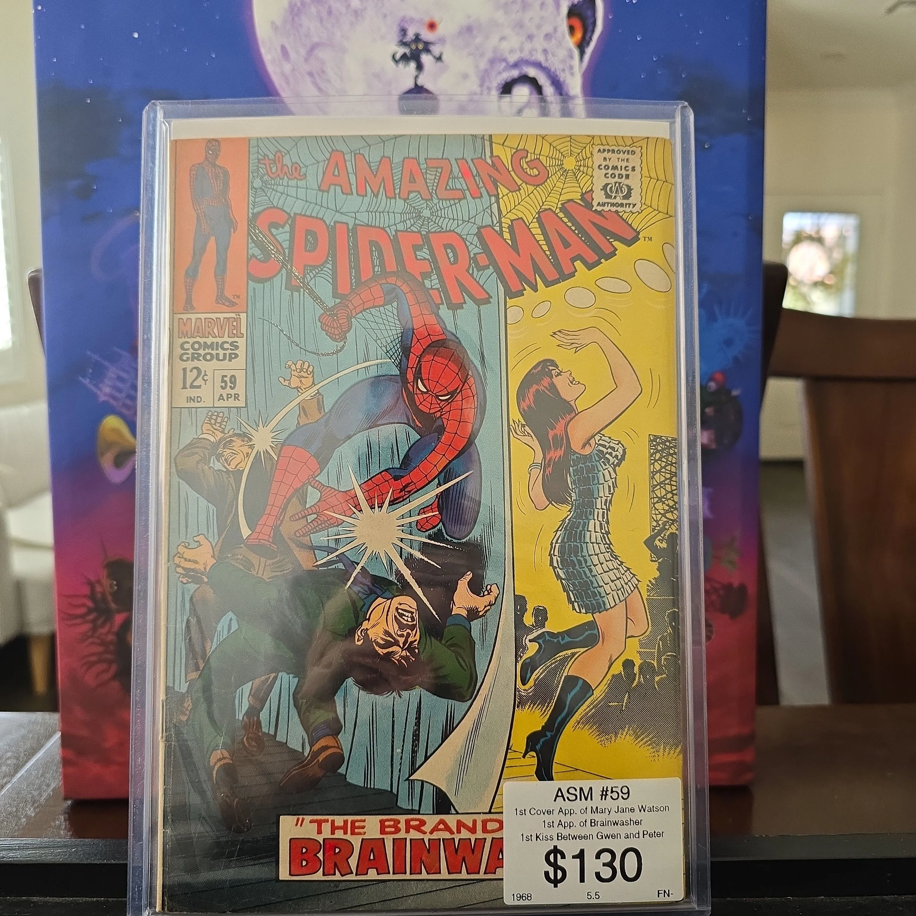 Product image for ASM #59 (1st Cover App. of Mary Jane/1st Kiss Between Peter and Gwen)