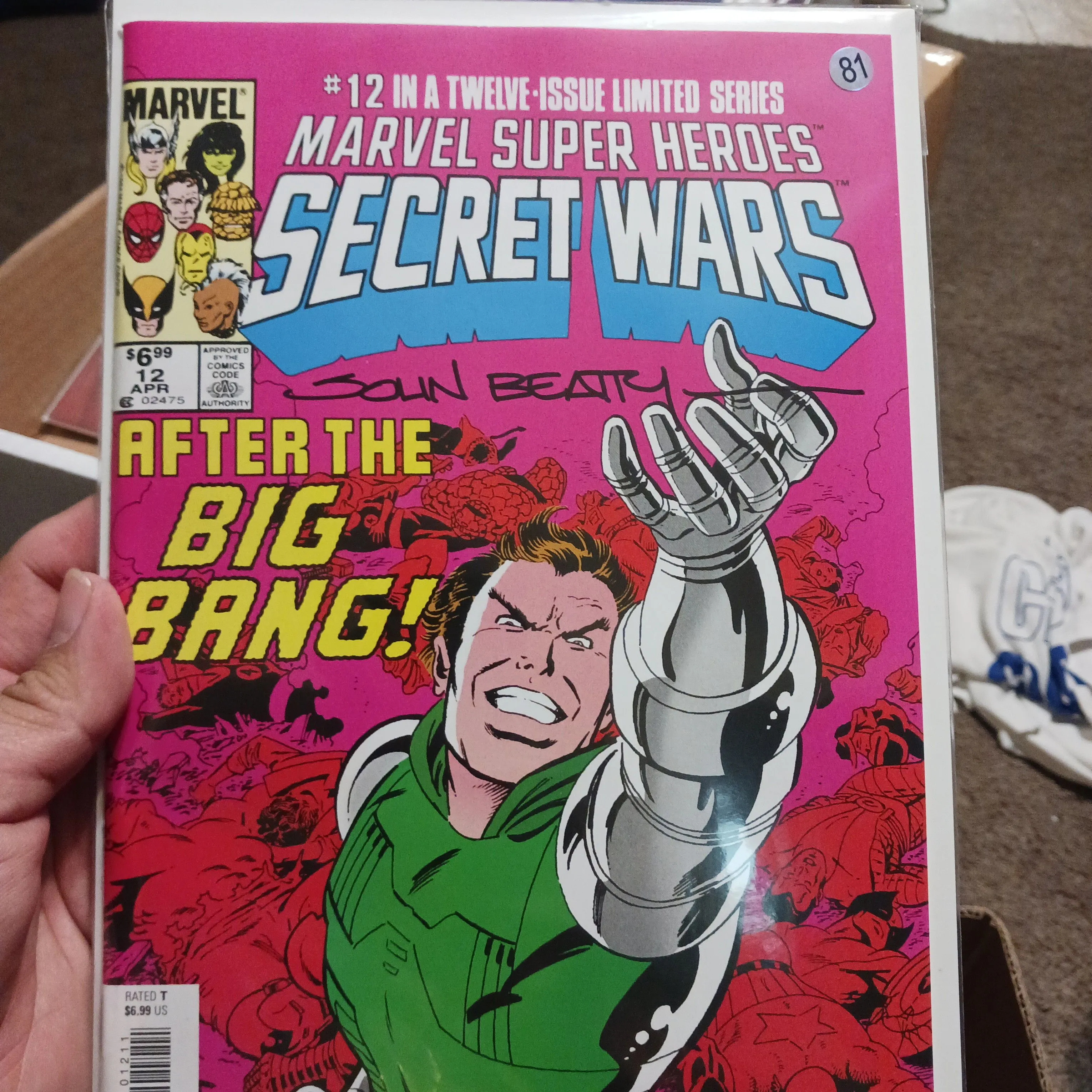 12 out of 12! Marvel Super Heroes SECRET WARS signed with coa John Beatty ·  Whatnot: Shop, Sell, Connect, image size:3060x3060