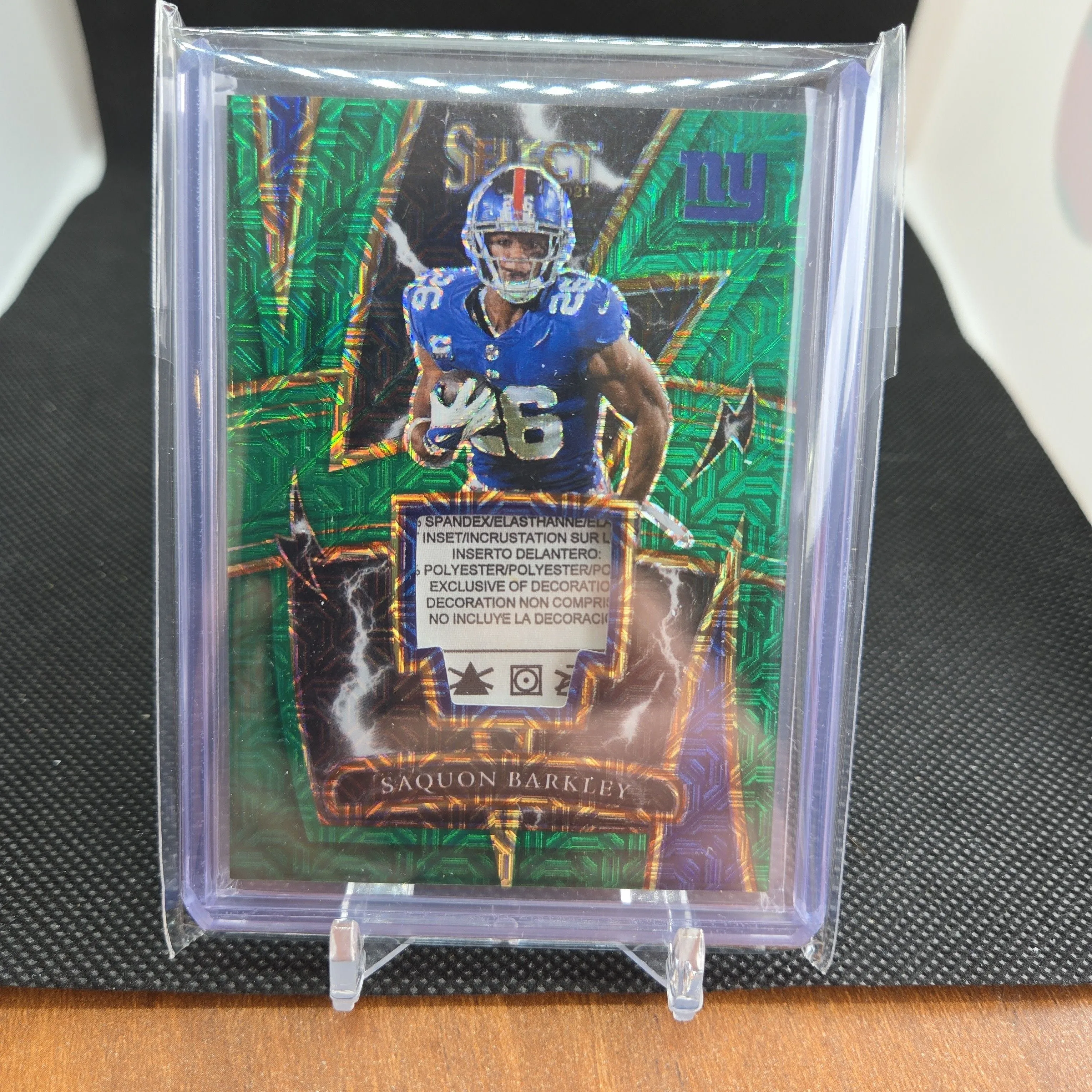 Product image for 2021 Select GREEN /5 💚 Saquon Barkley Laundry Tag Eagles