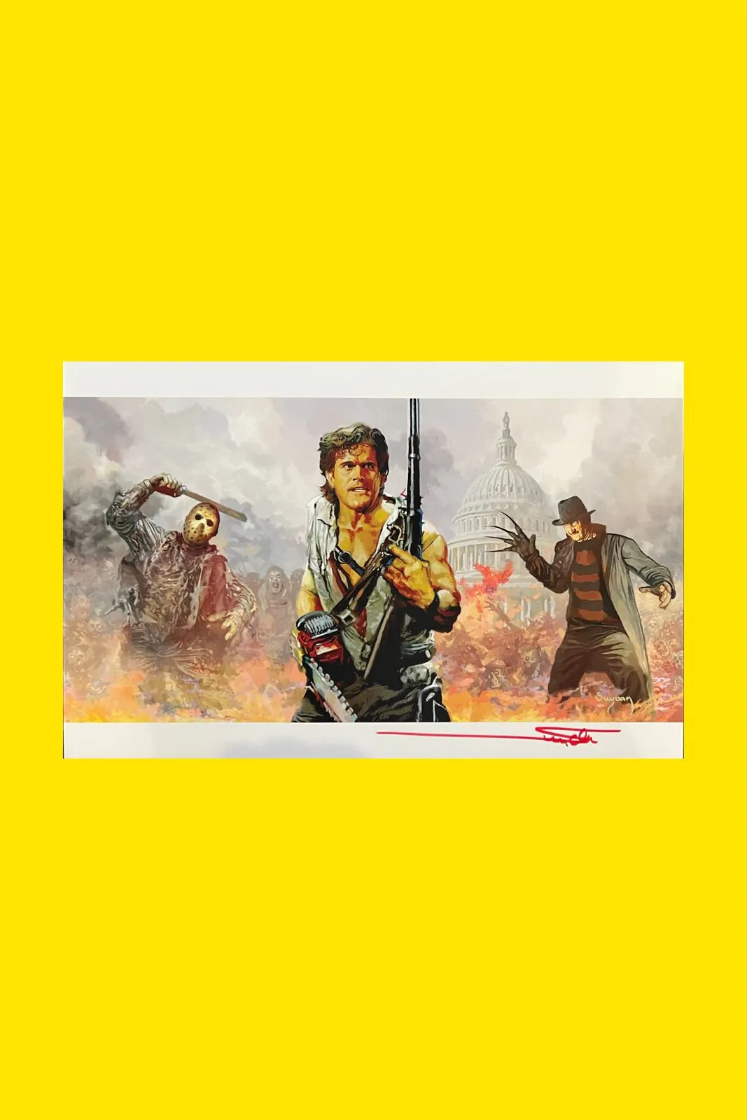 Product image for Freddy vs Jason vs Ash 17x11 Print (SIGNED w/ COA)