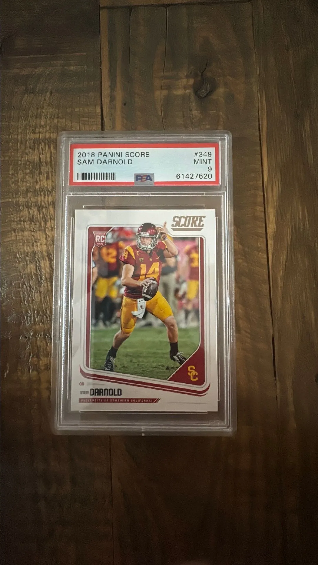 Product image for 2018 Panini Score Sam Darnold 349  PSA MINT 9