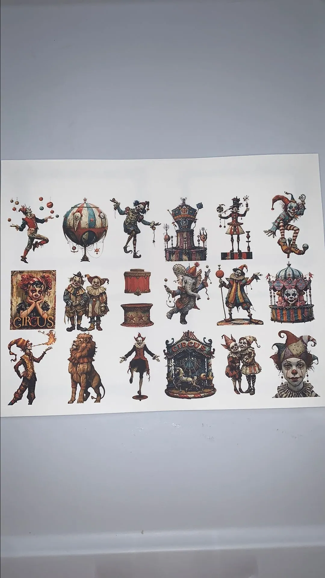Product image for 00. Vintage Circus Clown Printable #25