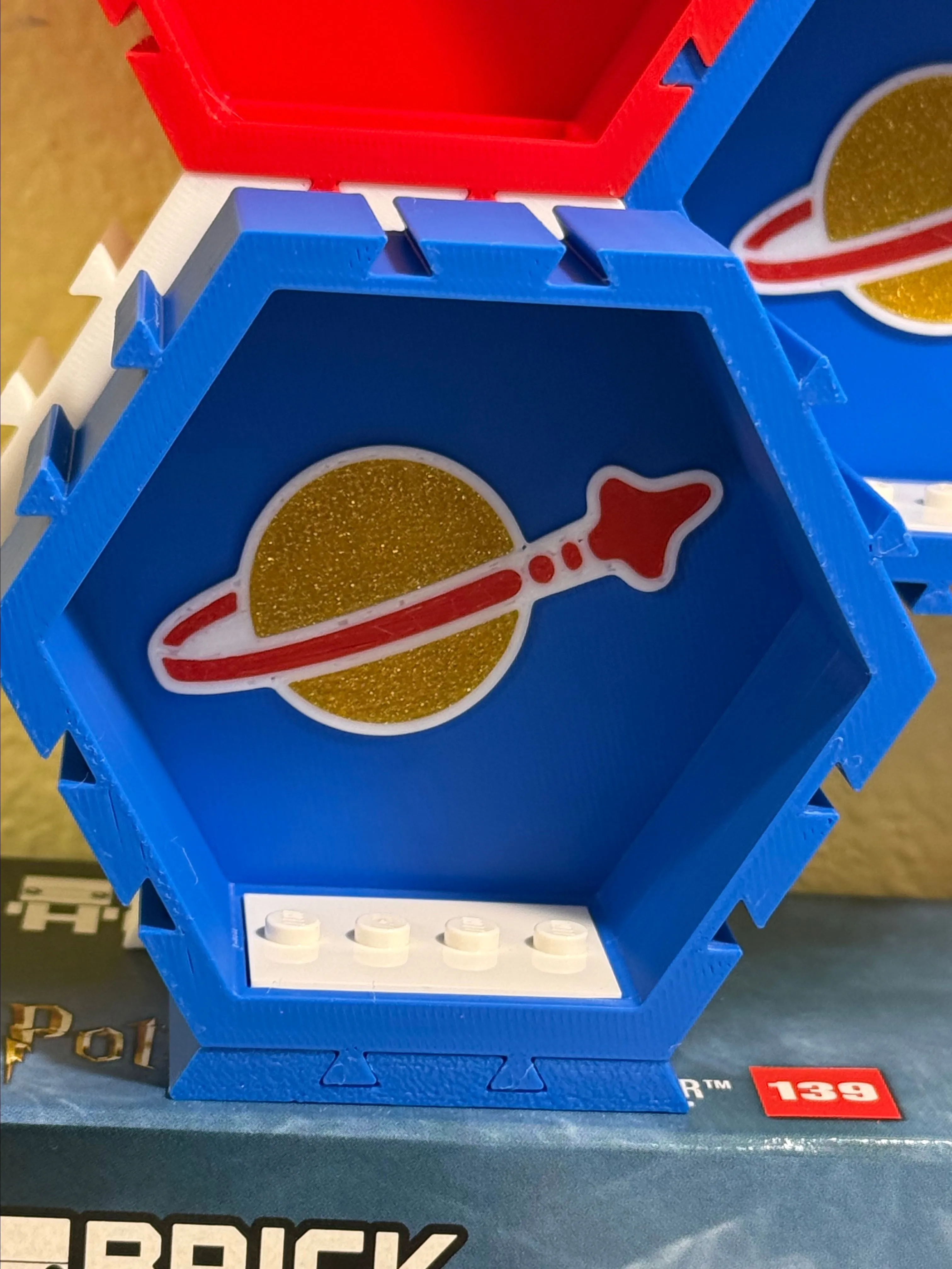 Product image for 1 x FBM Custom LEGO Minifigure Display - Blue Space
