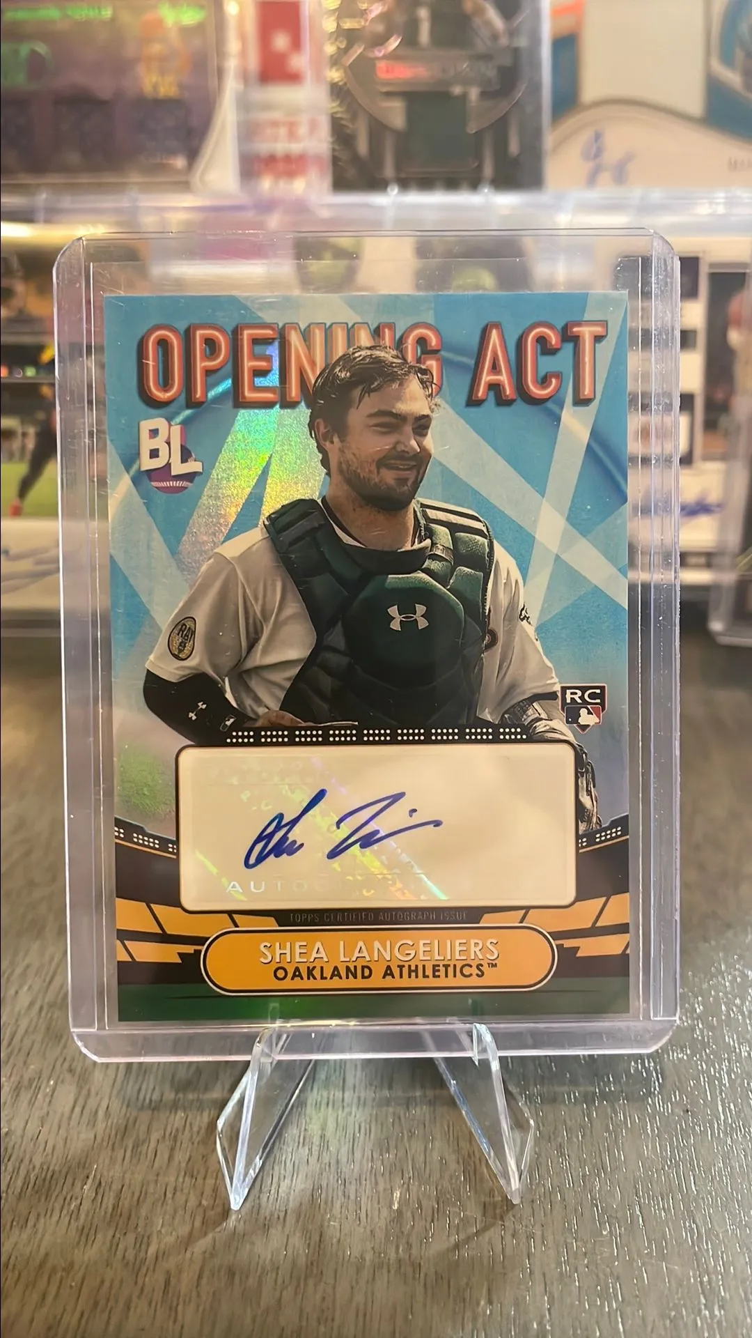 Product image for Shea Langaliers 2023 Topps Big League Baseball Opening Act RC Autograph #OAA-SL