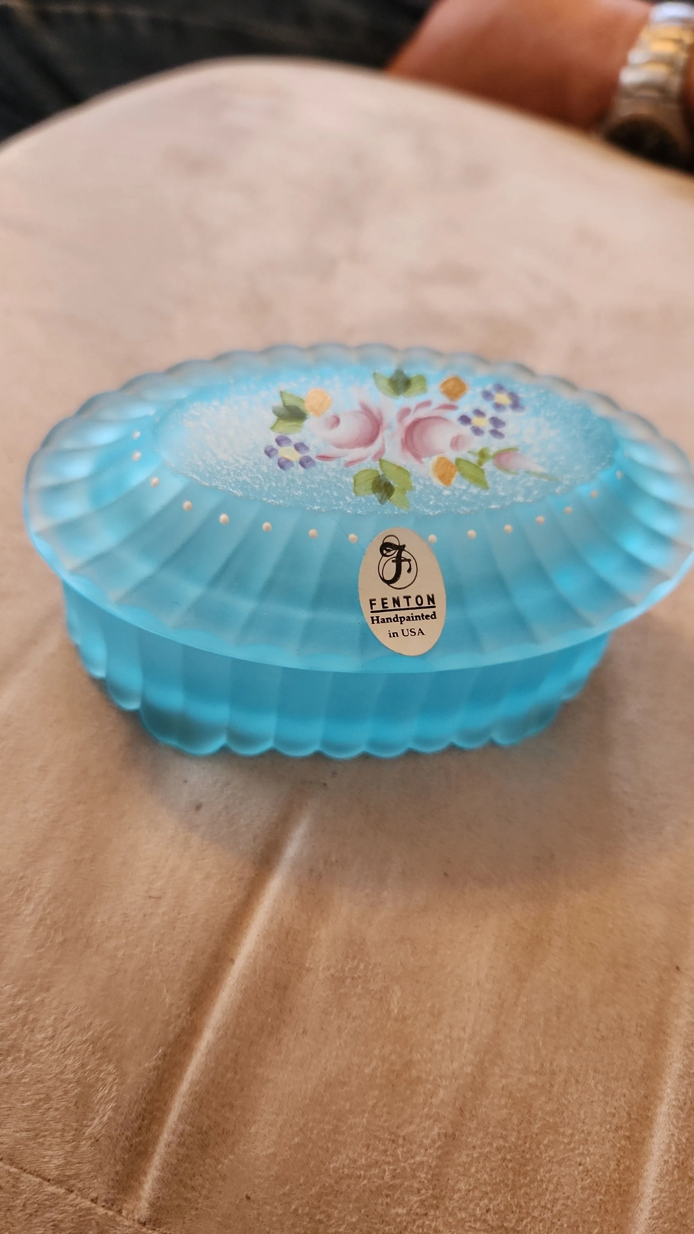 Product image for Fenton Turquoise Trinket Box