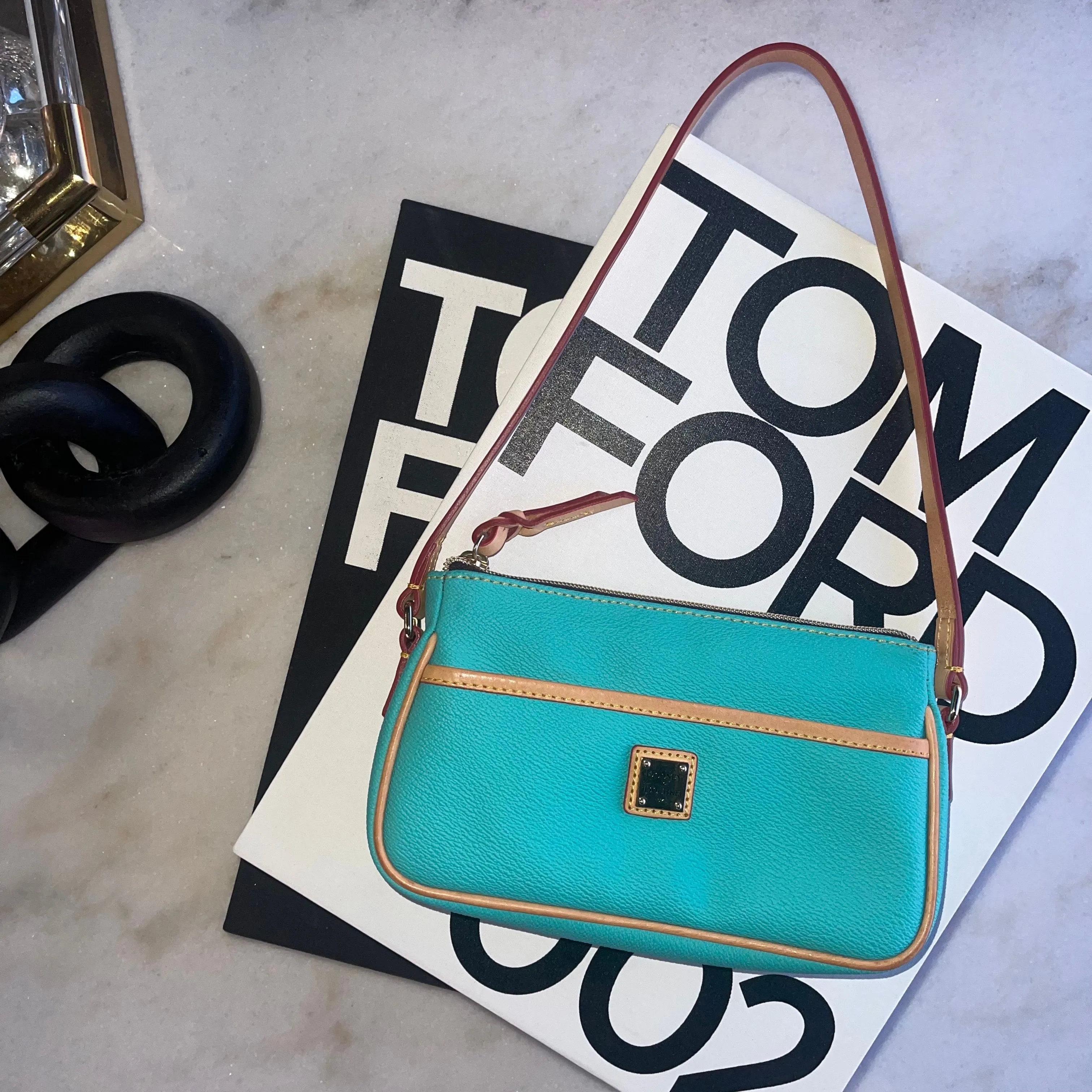 Product image for 33. EUC Dooney & Bourke Lola Pouchette Sea Foam Green