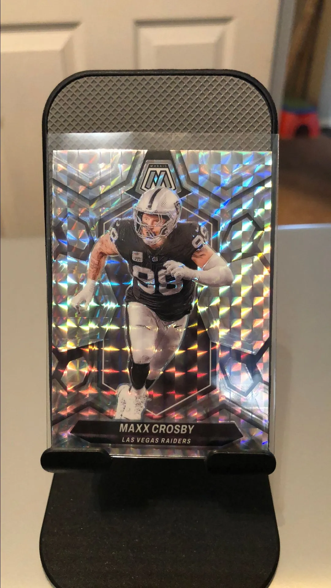 Product image for 2024 Panini Mosaic Maxx Crosby Silver Prizm