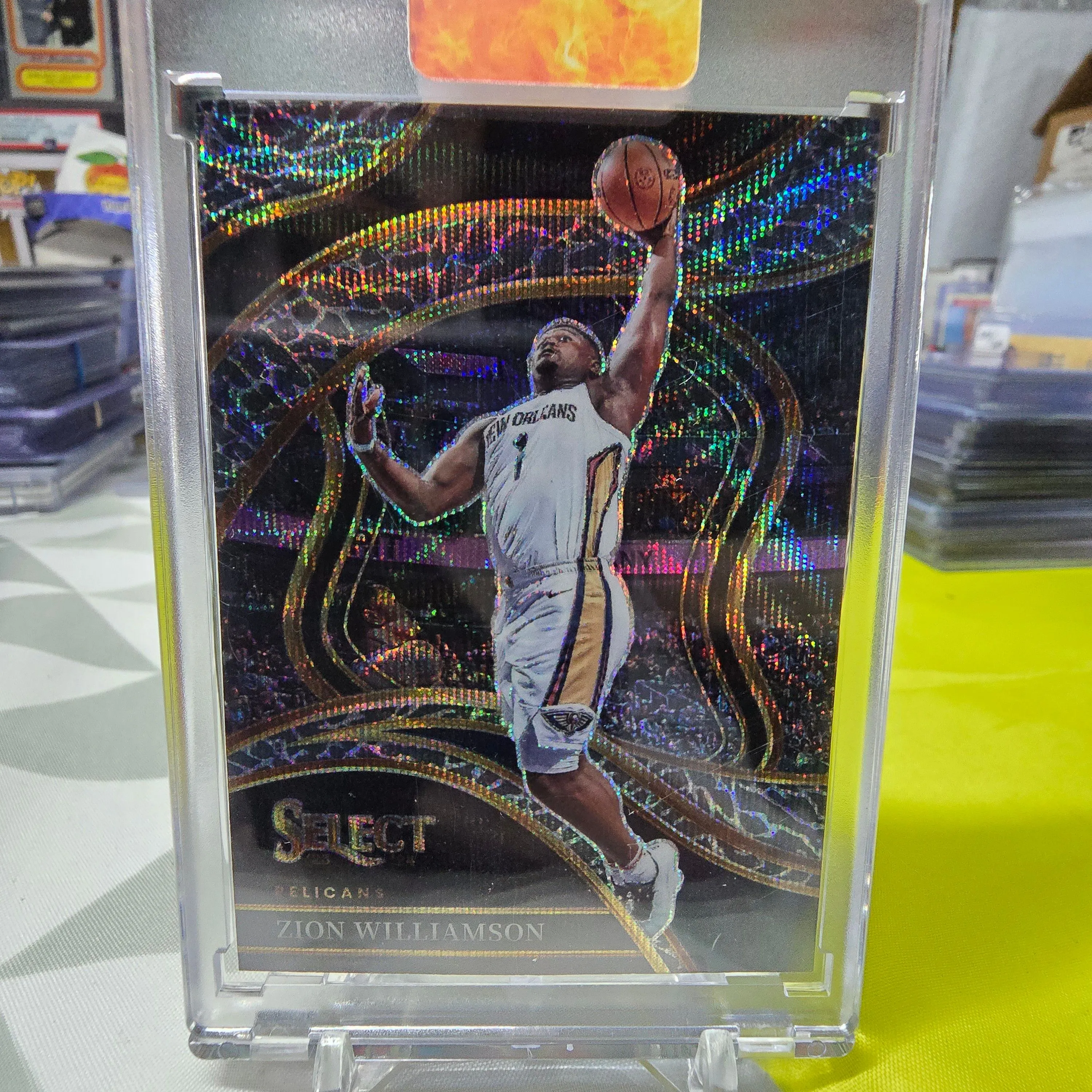 Product image for Zion Williamson 2023 Panini Select Elephant Prizm Courtside SSP #236 Pelicans Duke
