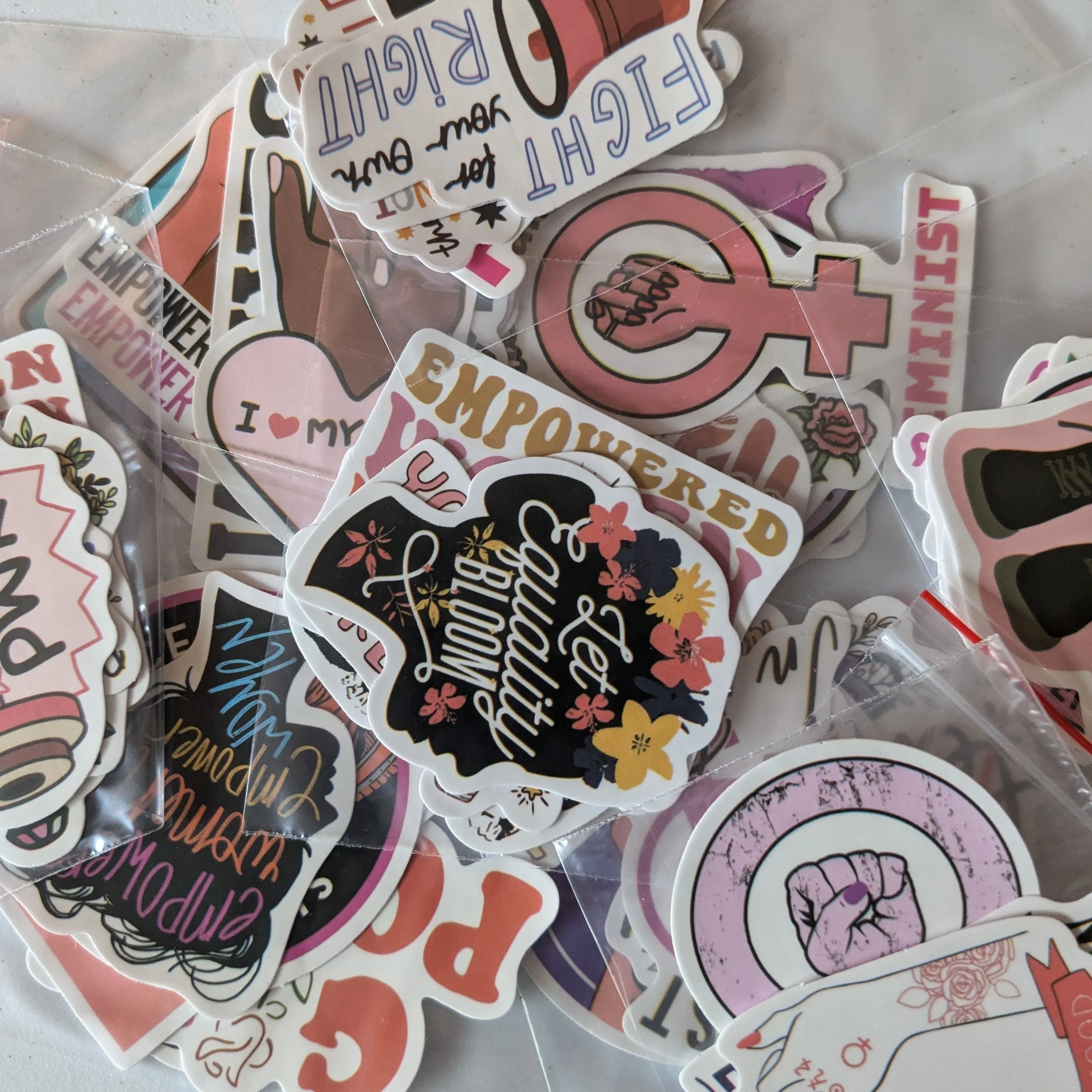 Product image for CHEAP ASS SHIPPING!! Small handful of FEMINIST themed stickers