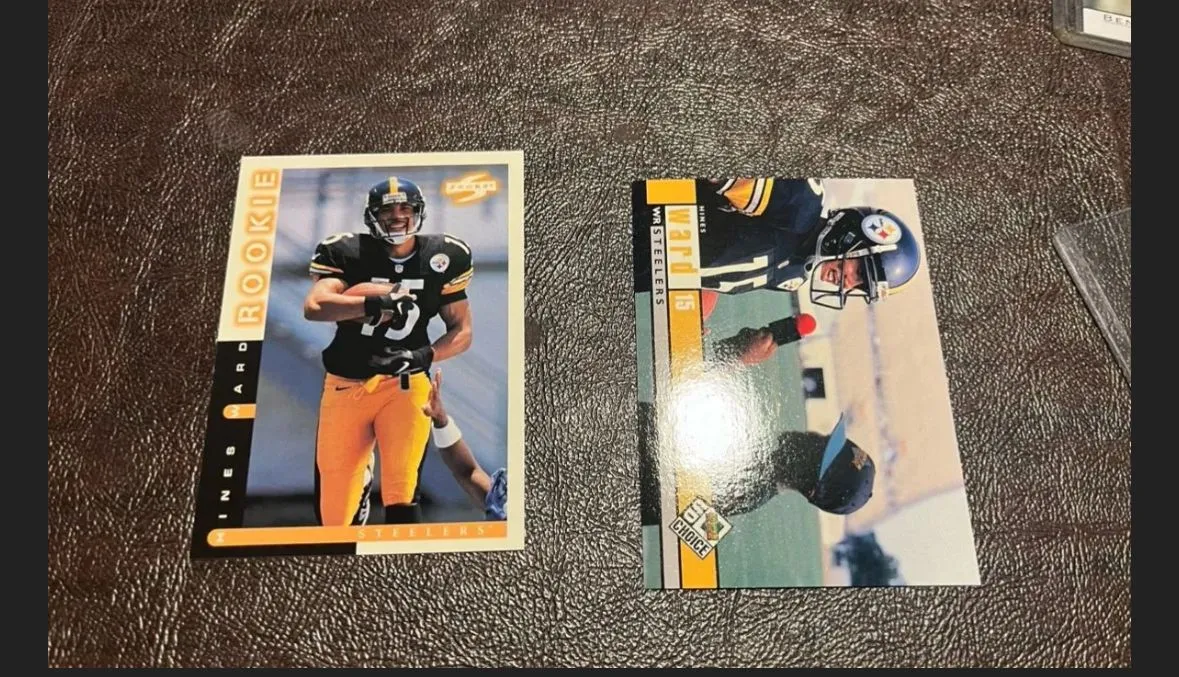 Product image for 1998 Score Rookie #252 - Hines Ward - Steelers HOF RC! & UD Choice #400 Card Lot