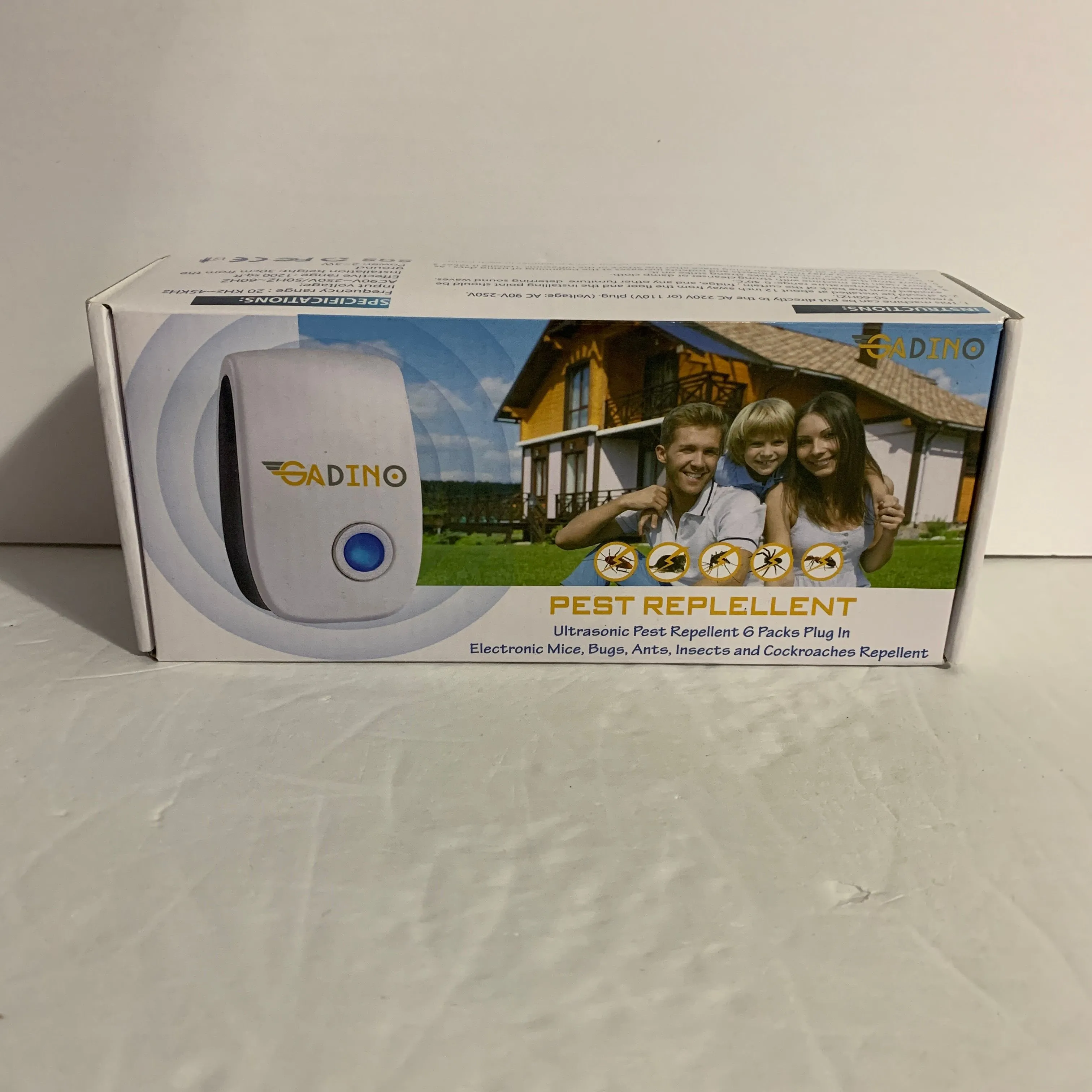 Product image for GADINO Ultrasonic Pest Repellent Electronic Repeller Mice Bug Insect 6 Plug Ins