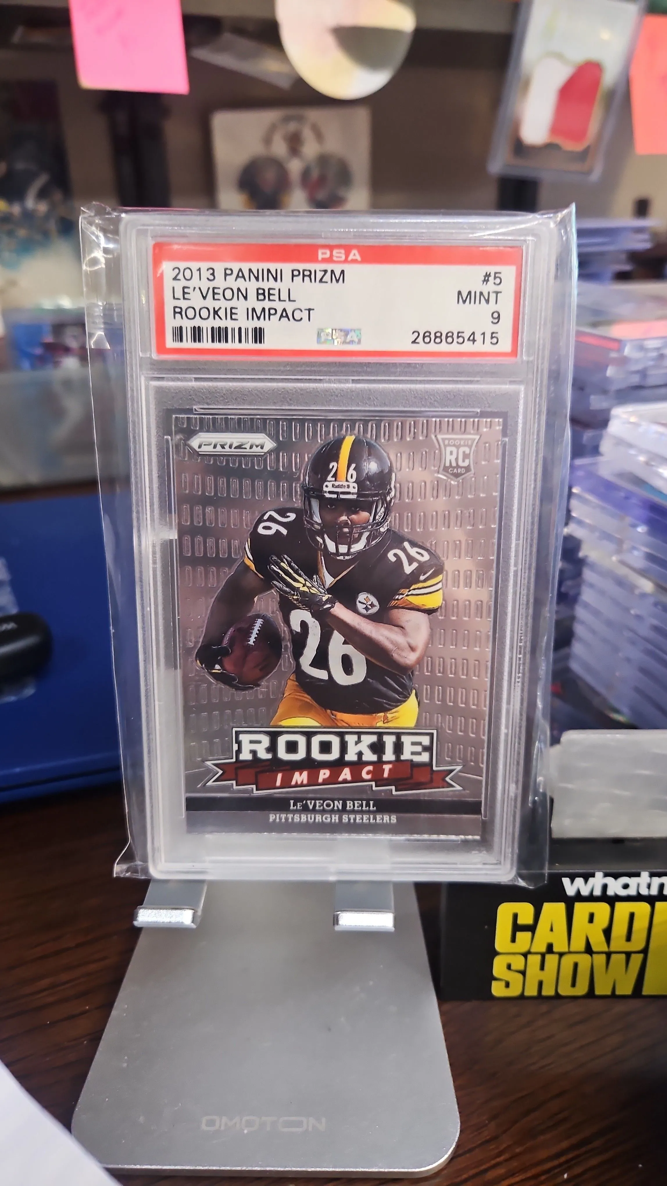Product image for LeVeon Bell Rookie Slab...PSA 9.....2013 Prizm Rookie Impact...PSA 9.....Steelers