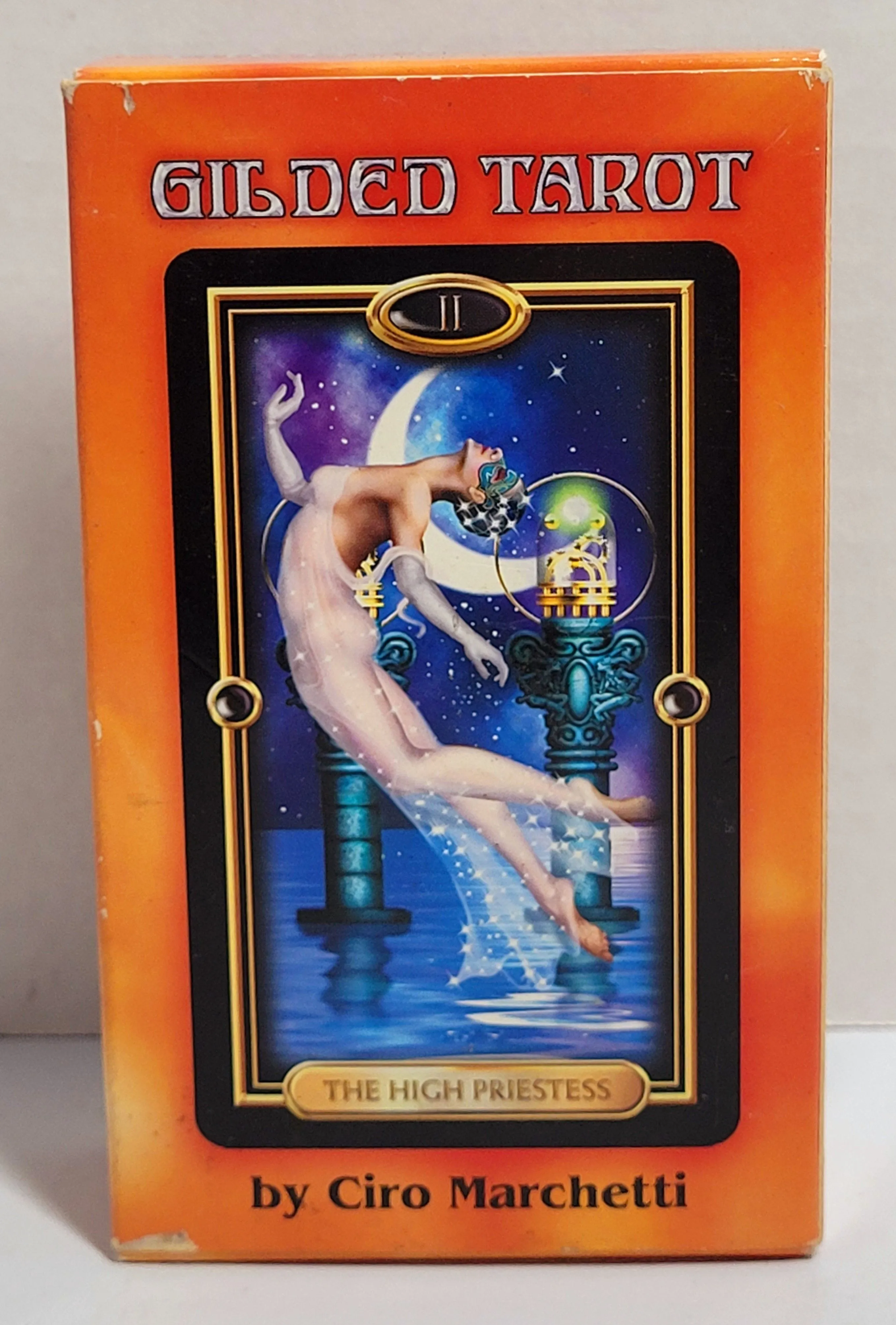 Product image for 2004 Gilded Tarot Cards by Ciro Marchetti 78 Card Deck Box Wear & Tear No Manual. Standard card box.