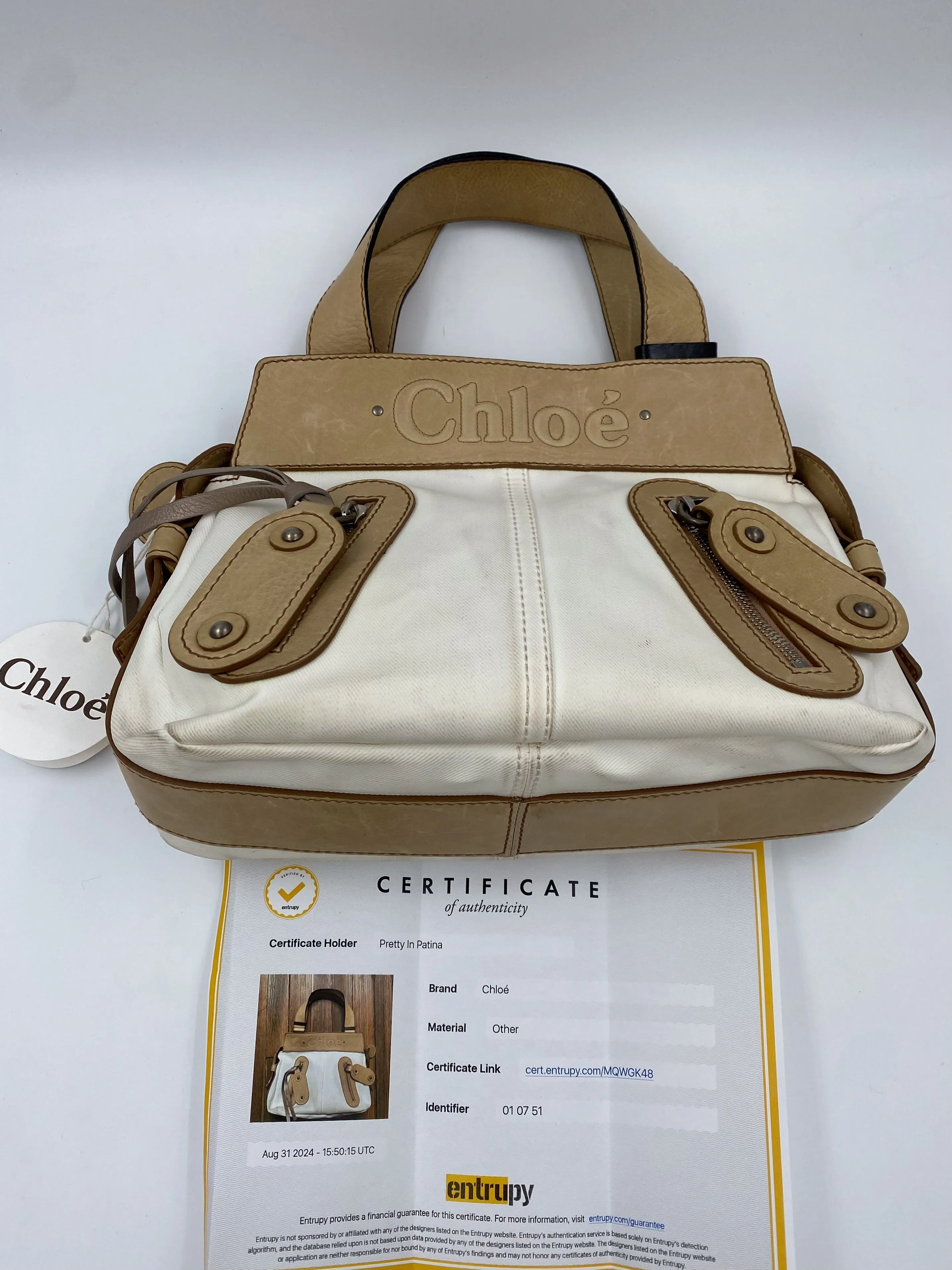 Product image for Chloé Canvas & Leather Tote
