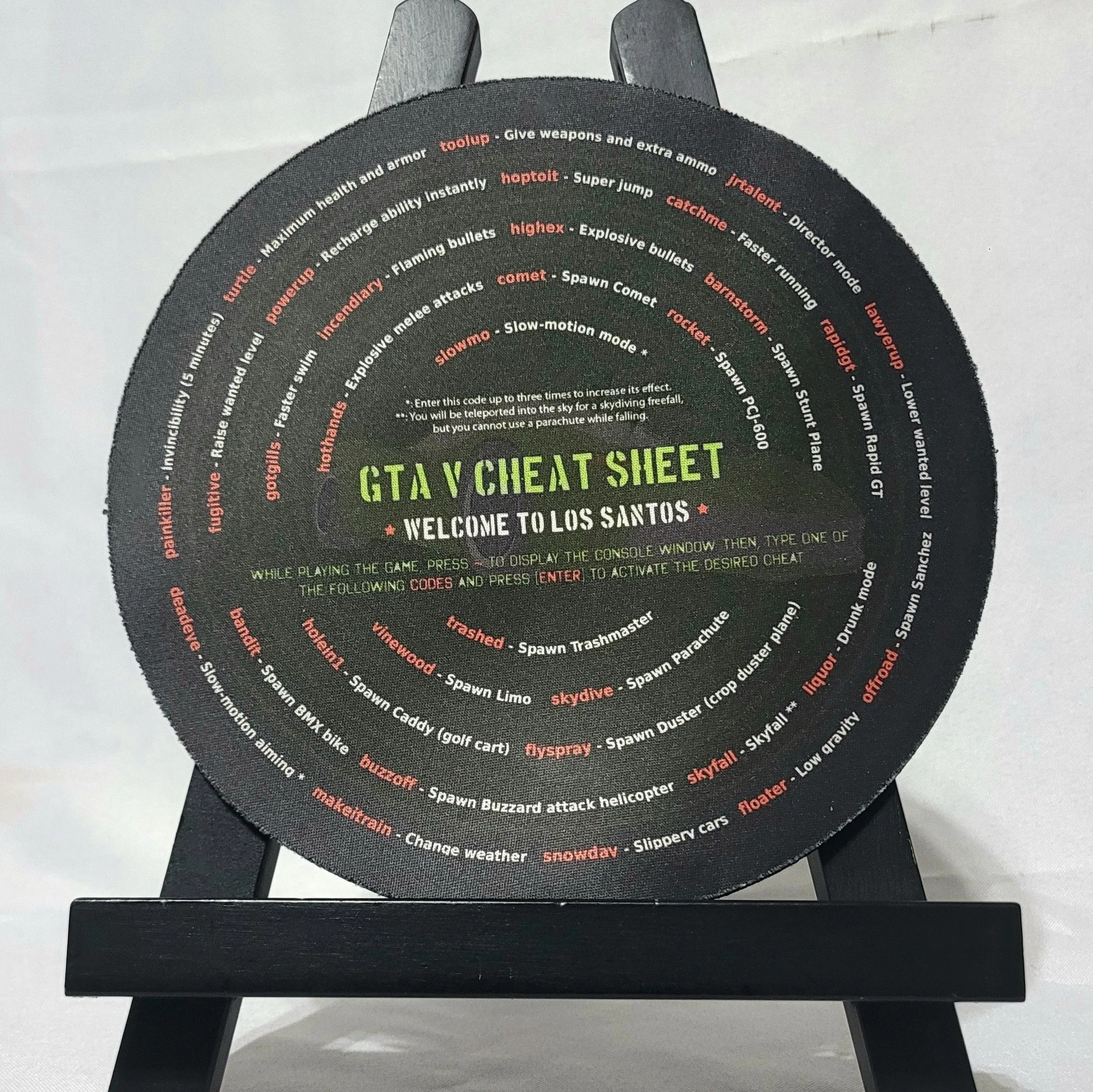 Product image for GTA V Cheat Codes Mouse Pad