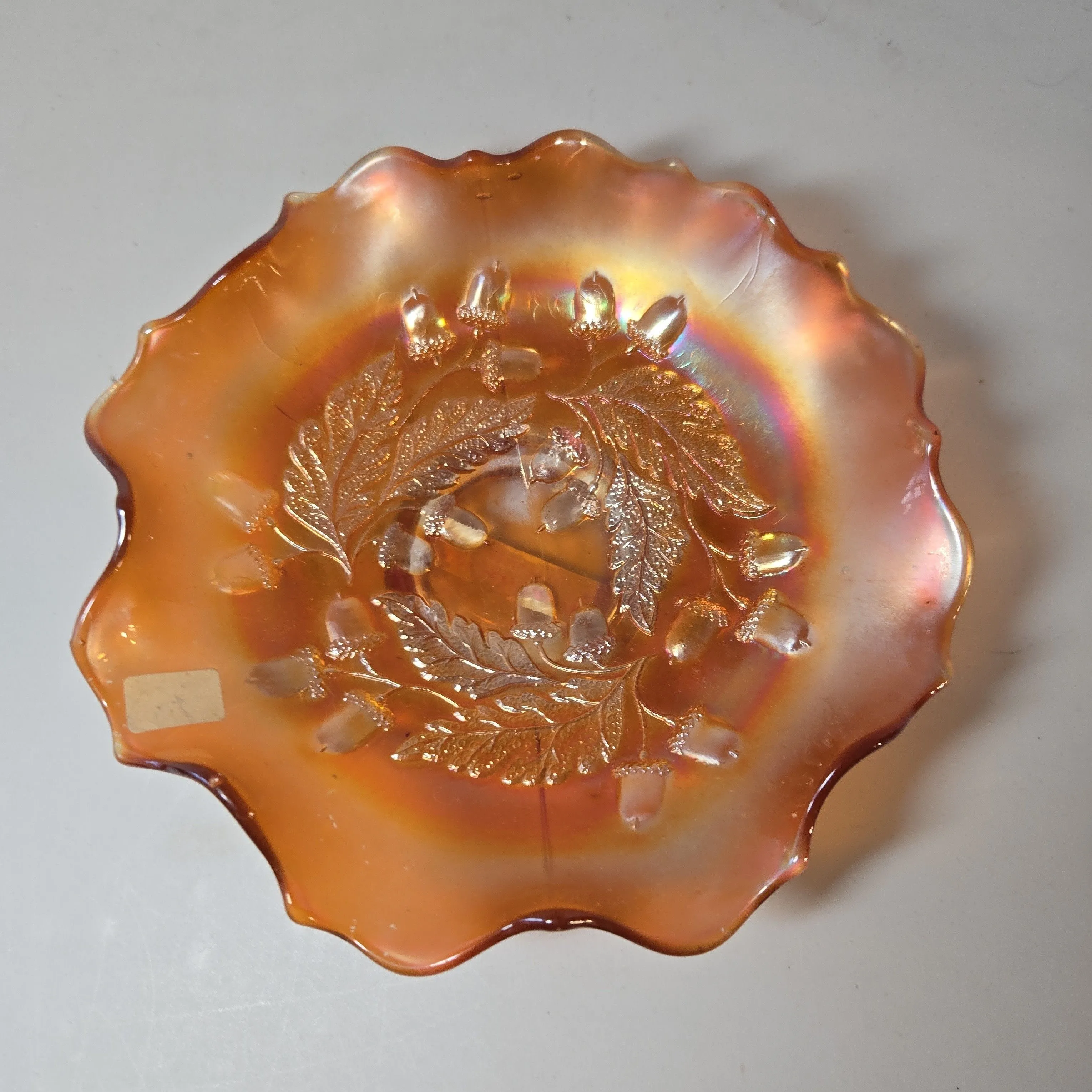 Product image for 951-1920's Fenton Marigold Acorn Pattern Carnival Glass Bowl 