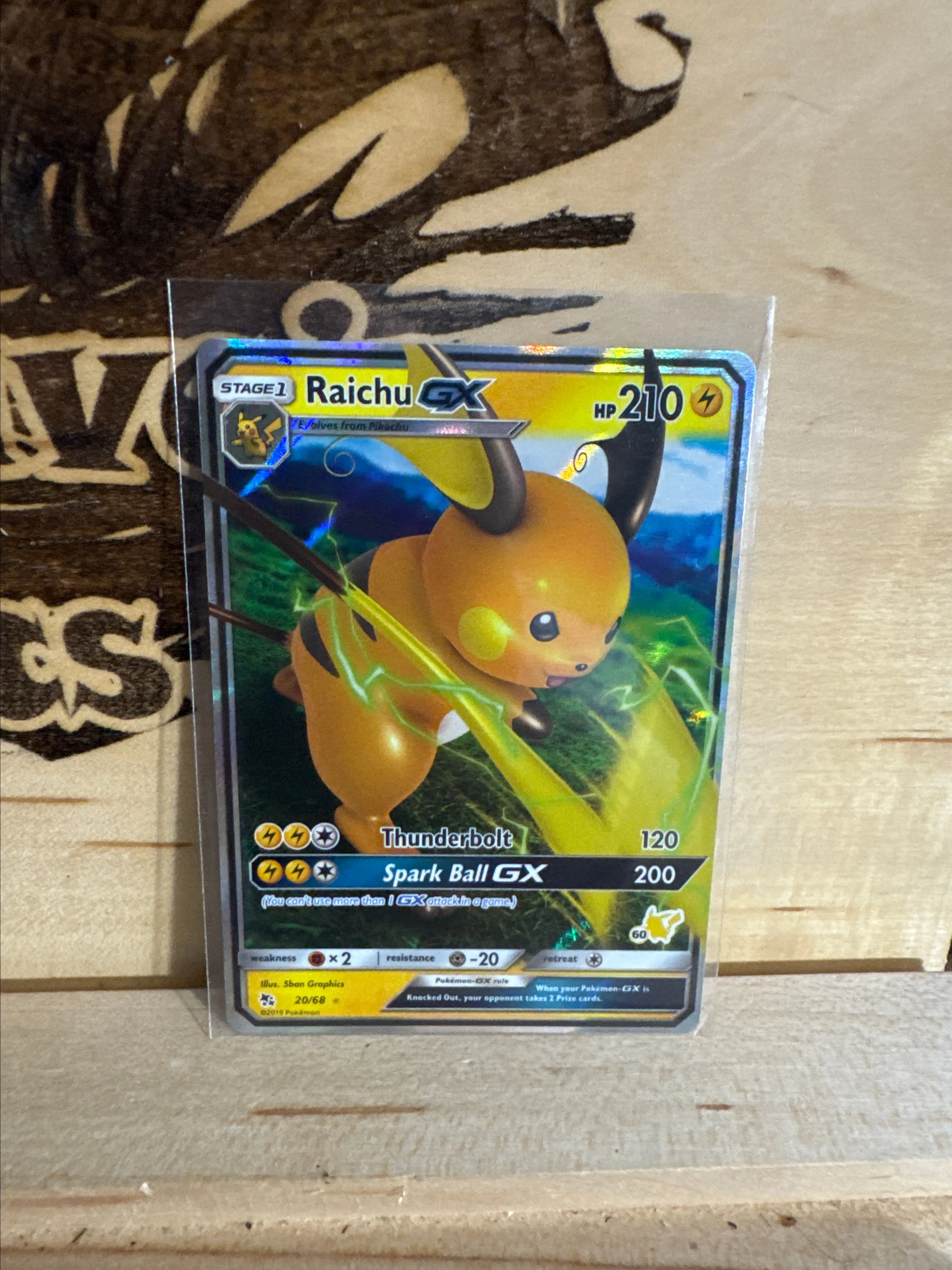 Product image for Raichu GX #20 Pokemon Hidden Fates  