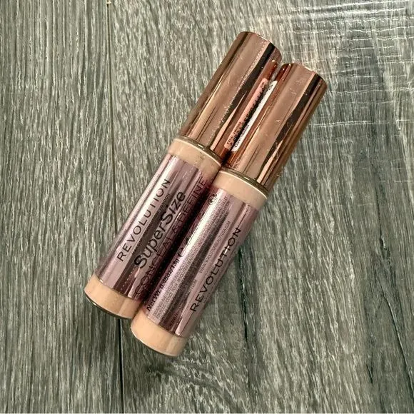 Product image for NEW Revolution SuperSize Conceal & Define Full Coverage Concealer C9 Set of 2
