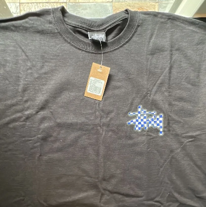 Product image for Stussy Checker Stock Tee, Size L, NWT