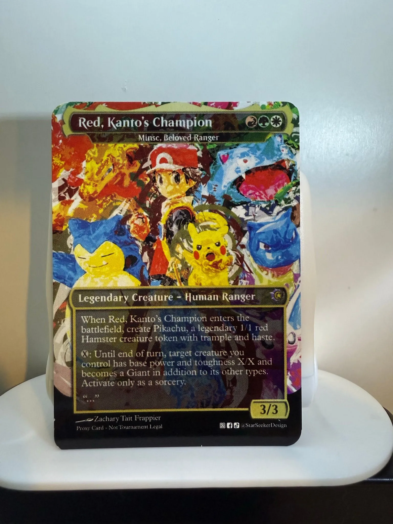 Red, Kanto's Champion (Minsc, Beloved Ranger) + Token Magic the Gathering  proxy card  Whatnot: Shop, Sell, Connect