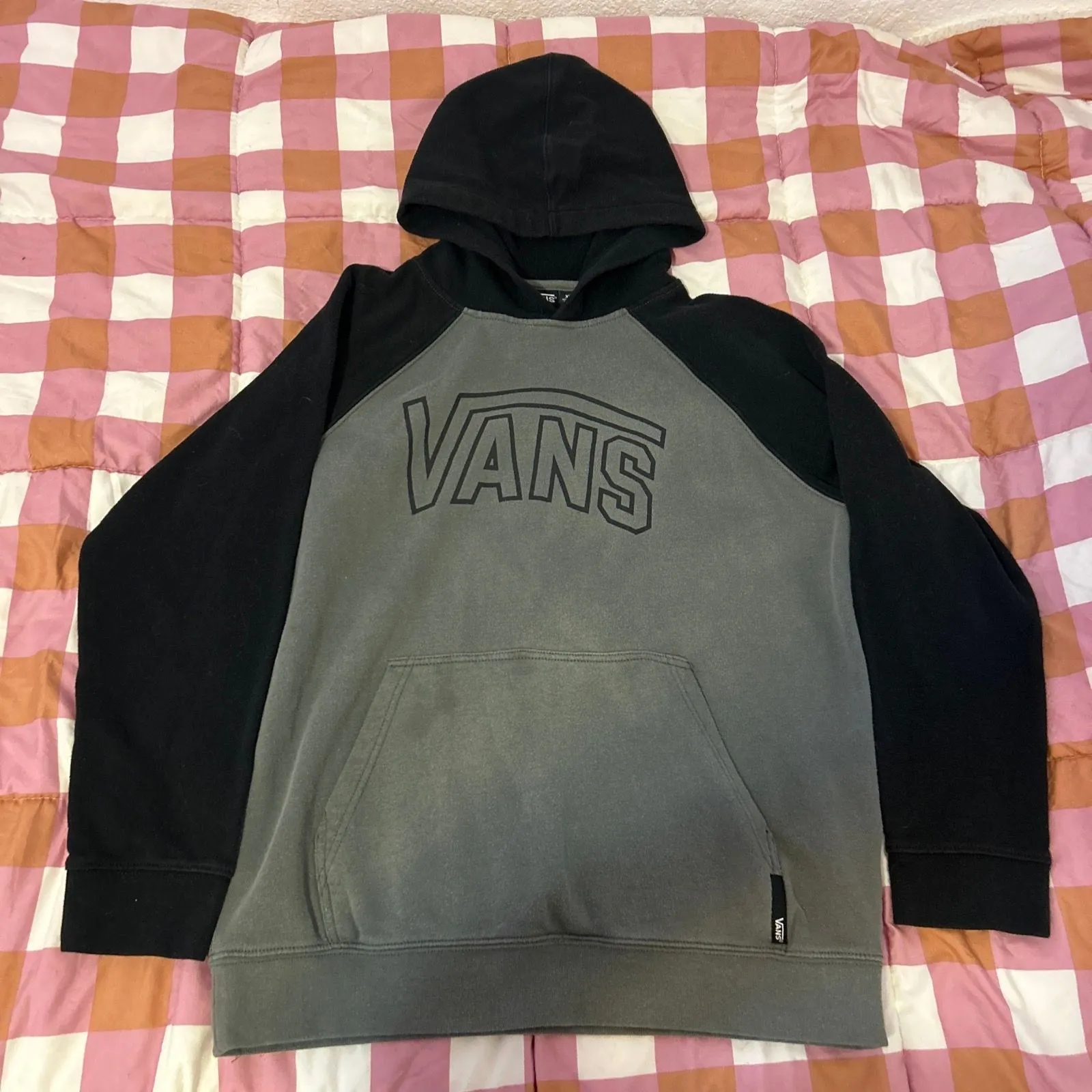 Product image for VANS Hoodie Black/Grey Youth XL Women’s Size Small