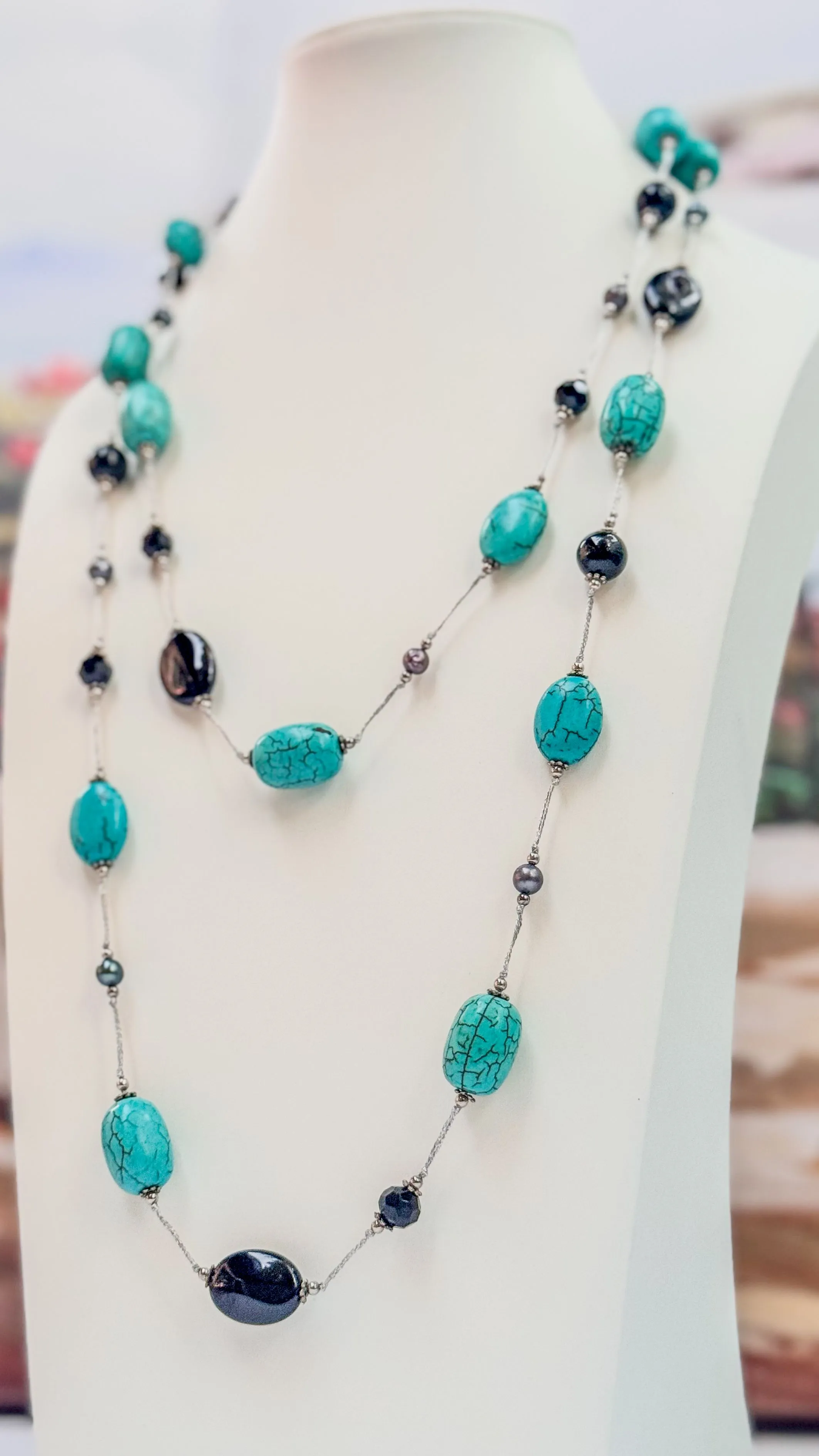 Product image for (220) Floating Hand Knotted Necklace