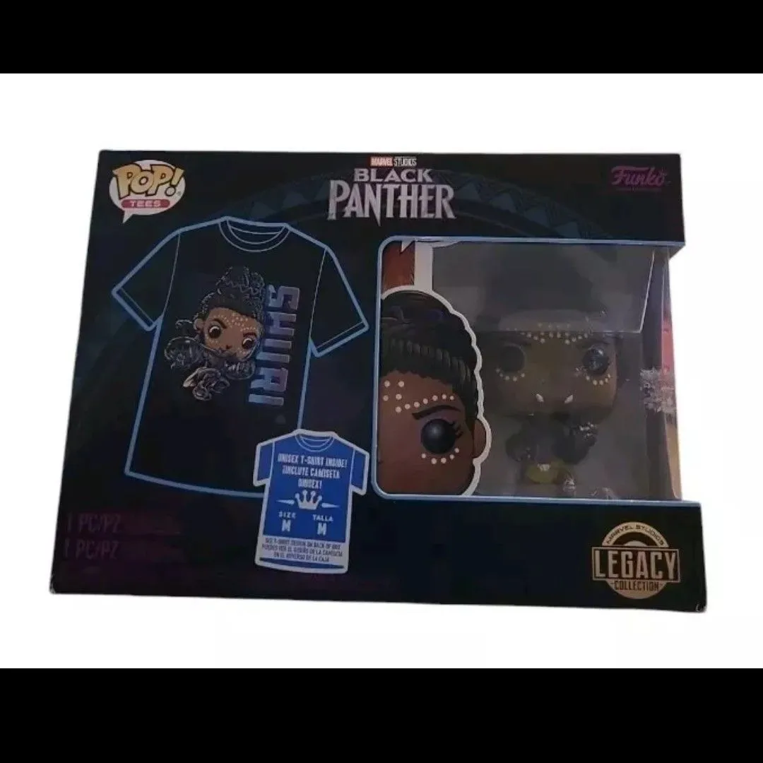 Product image for Marvel Funko POP Tees - Size Medium Black Panther Shuri Shirt And Figure  - New