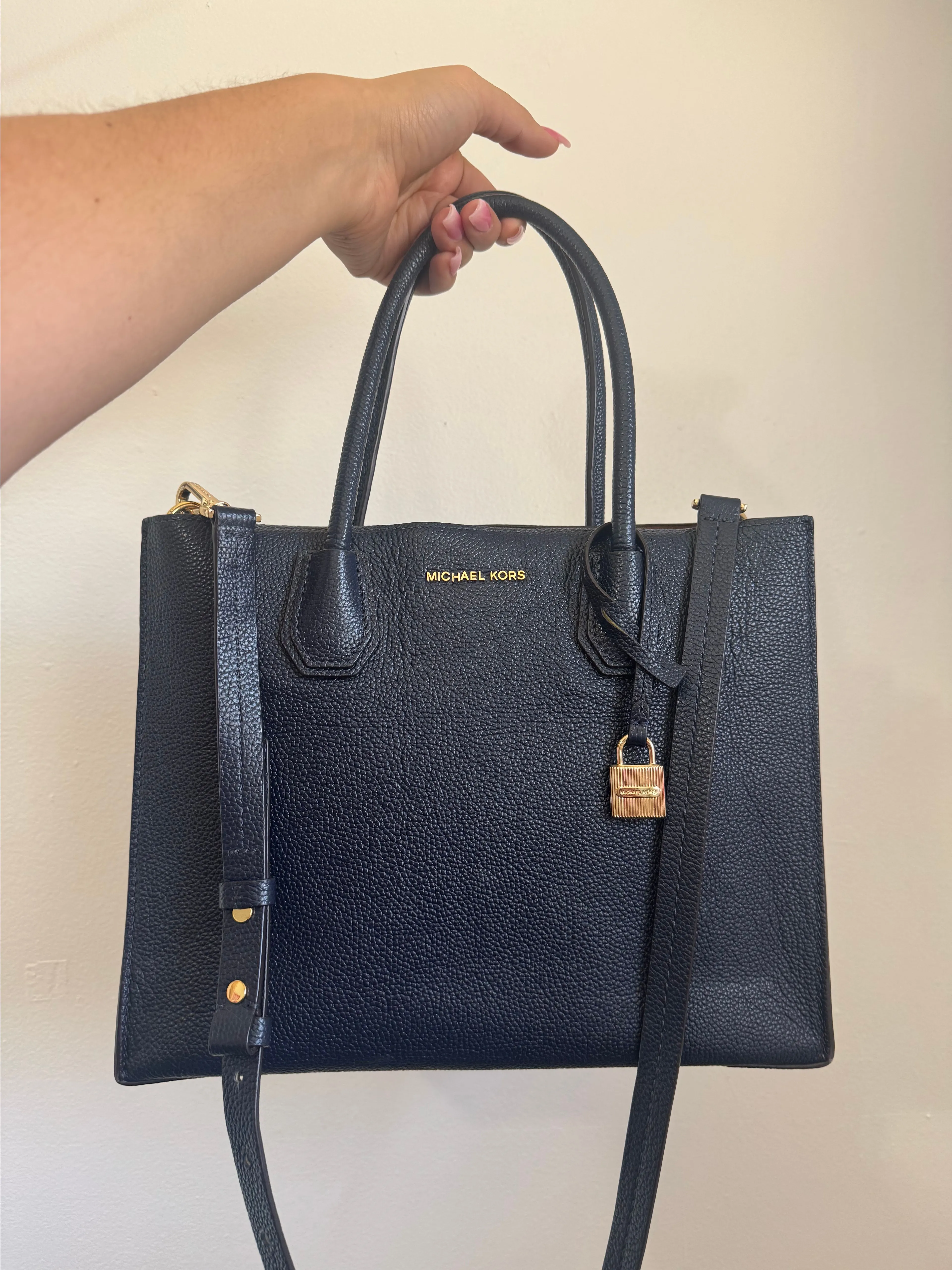 Product image for 37. Michael Kors Navy Satchel