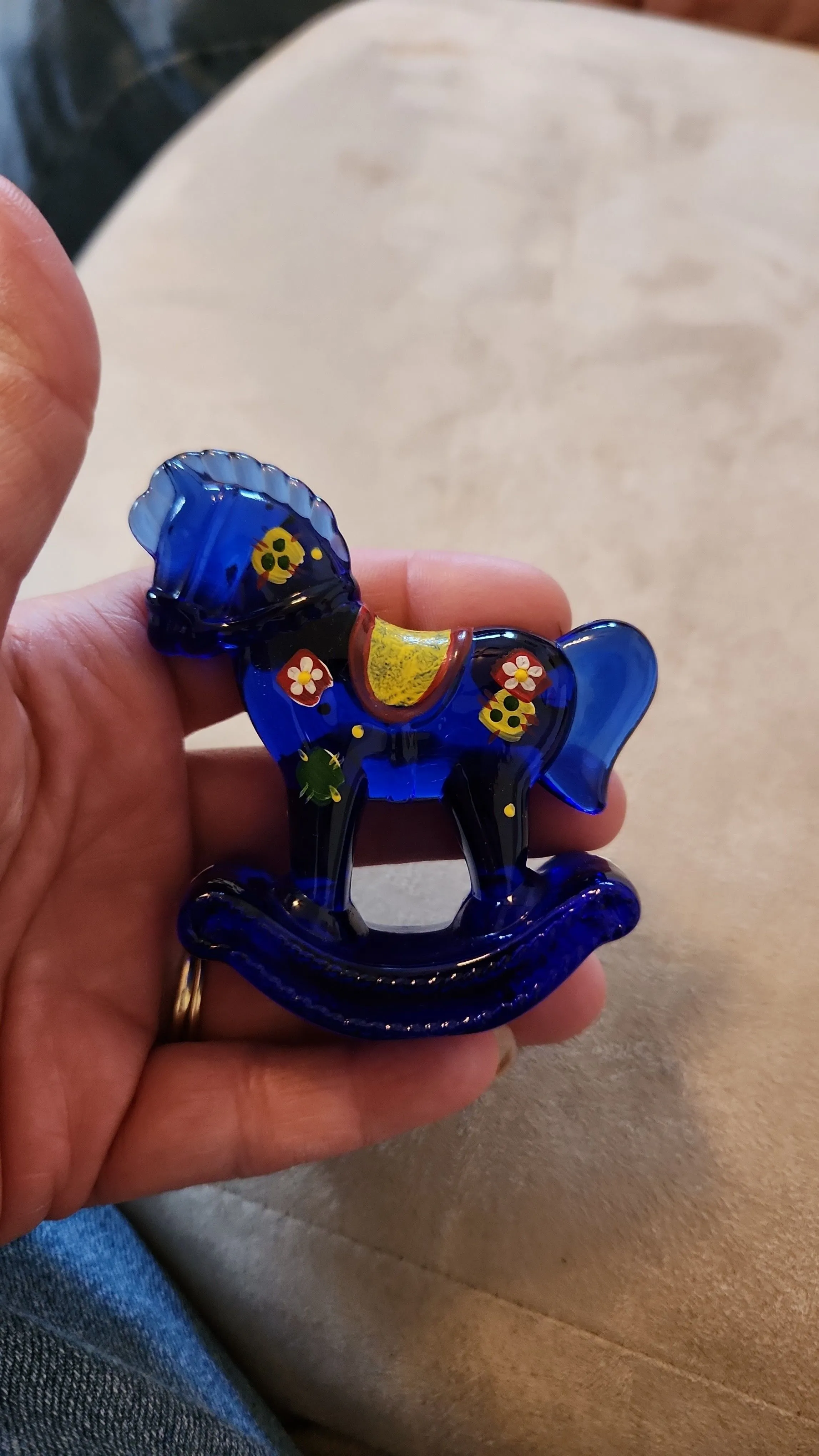 Product image for Fenton Cobalt Rocking Horse 