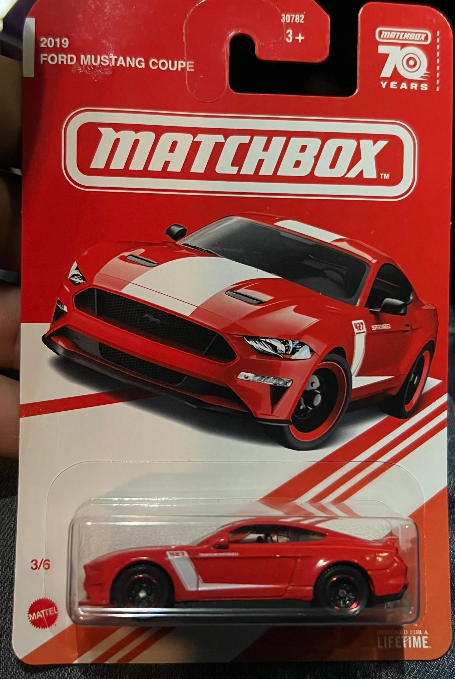 Product image for Matchbox 2019 Ford Mustang Coupe Red Card