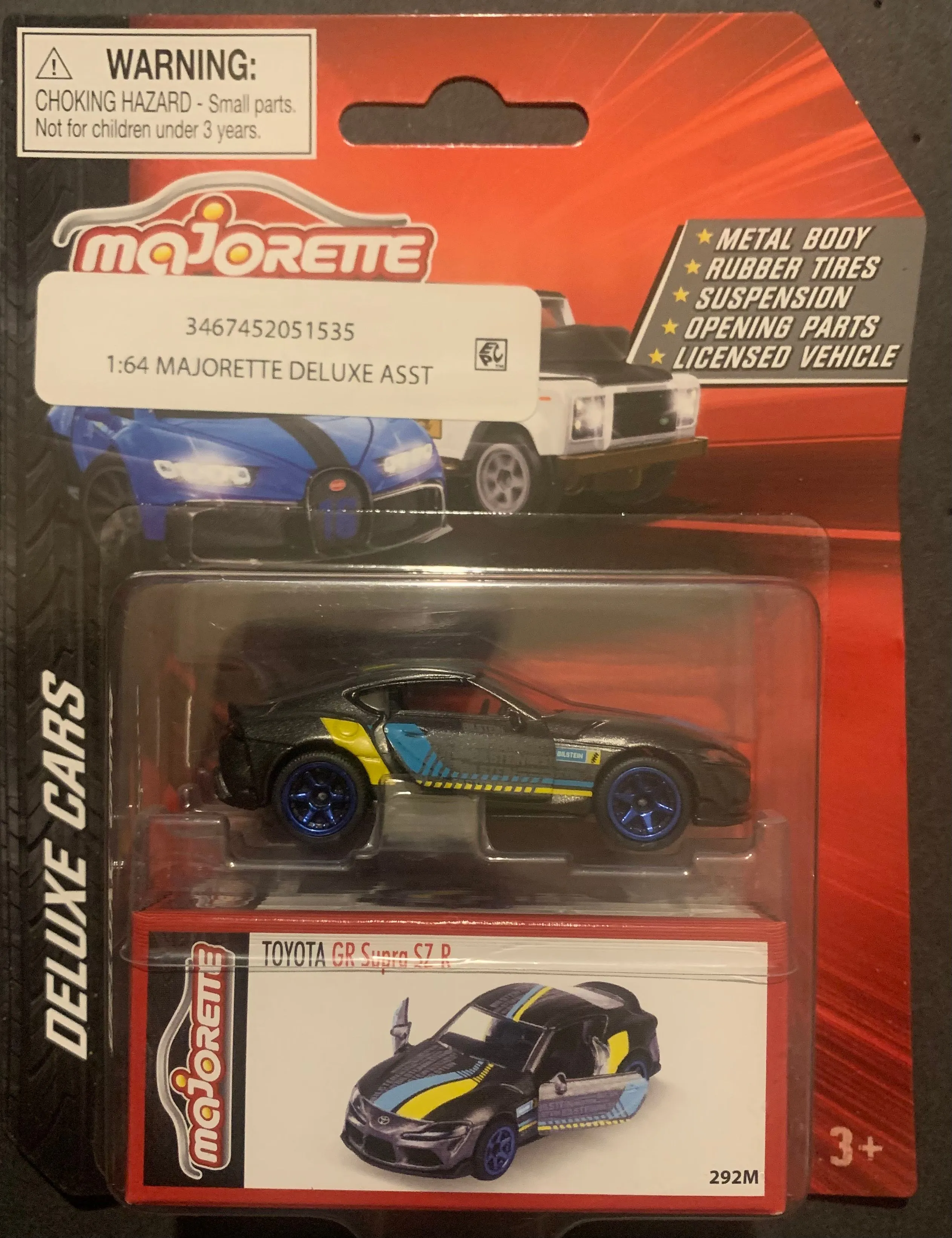 Product image for Majorette Deluxe Cars Toyota GR Supra SZ-R (Blue Rims Variant) 1/64
