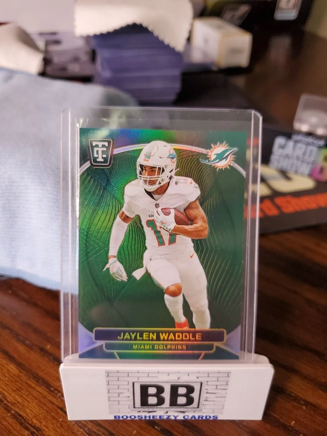 Product image for 🪙2024 Totally Certified Football - Jaylen Waddle - Dolphin Teal SSP 1/5 Bookend